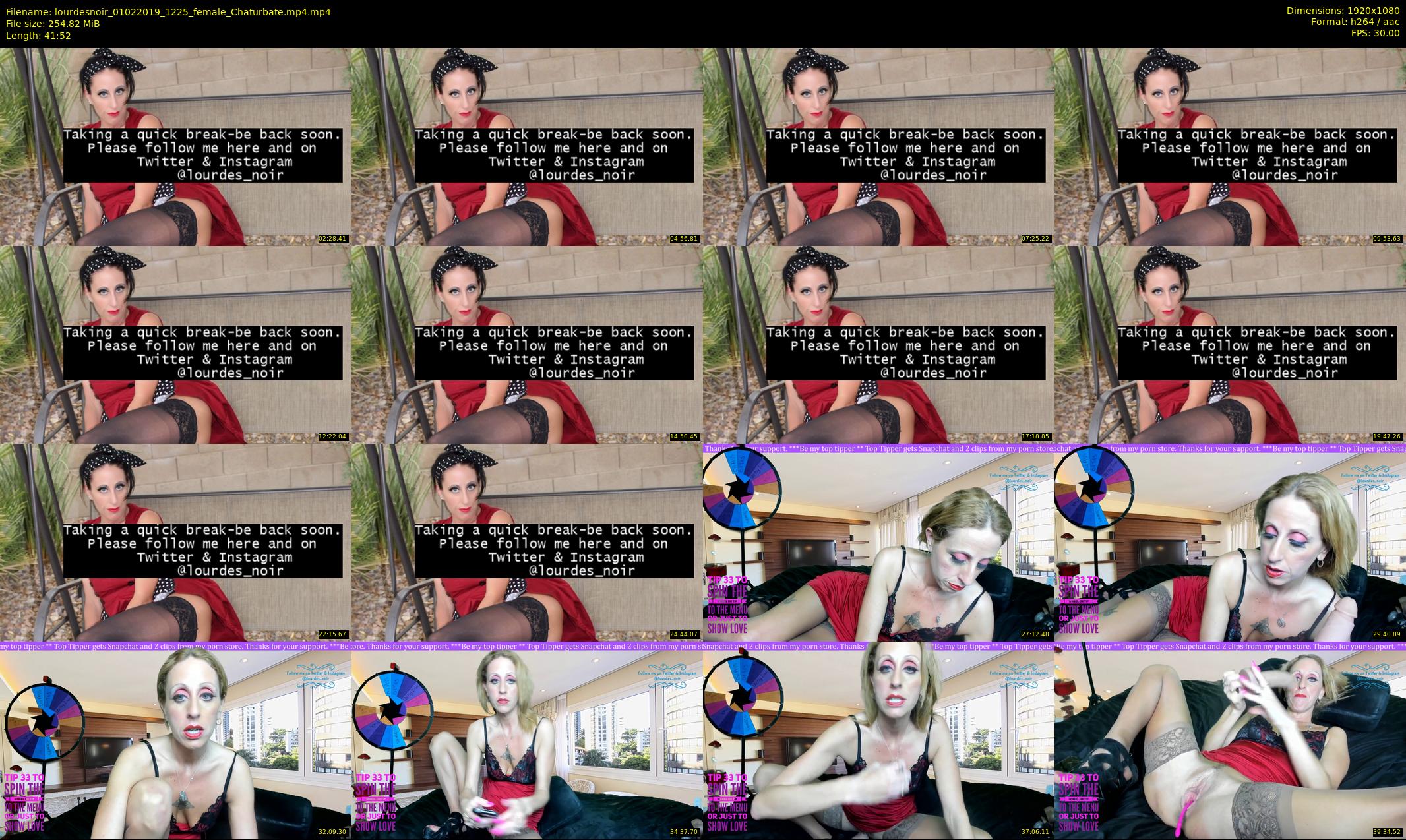 lourdesnoir — 42 minute Chaturbate female cam show recording, 1080p, Feb 1, 2019