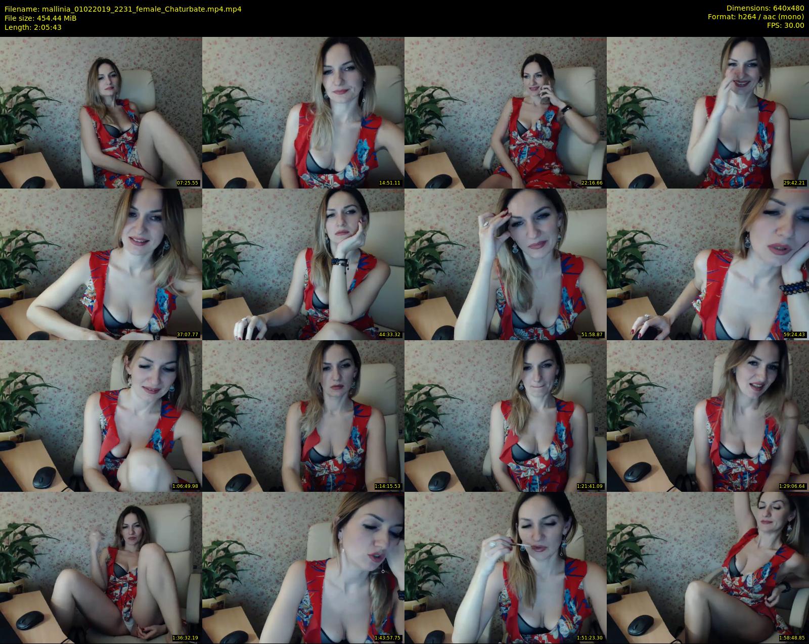 mallinia — 126 minute Chaturbate female cam show recording, 480p, Feb 1, 2019