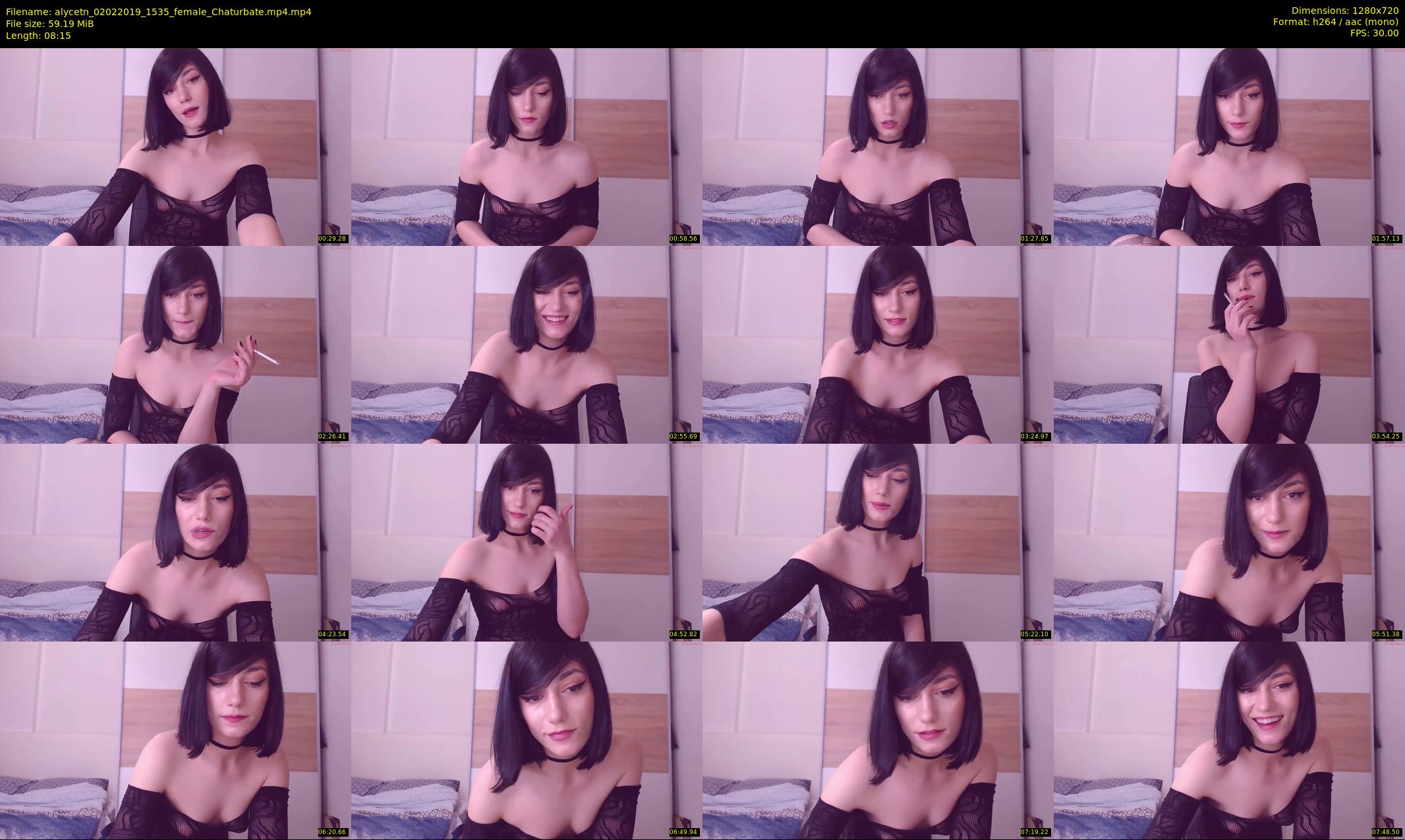 alycetn — 9 minute Chaturbate female cam show recording, 720p, Feb 2, 2019