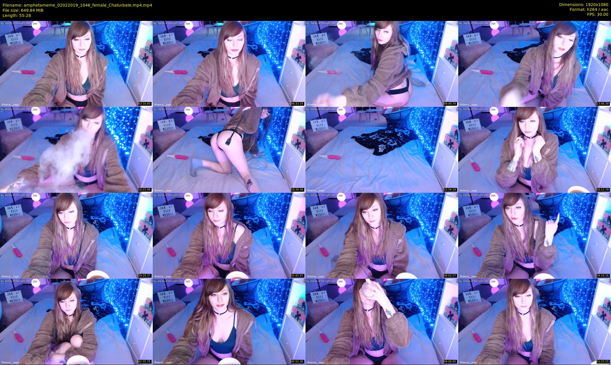 amphetameme — 56 minute Chaturbate female cam show recording, 1080p, Feb 2, 2019
