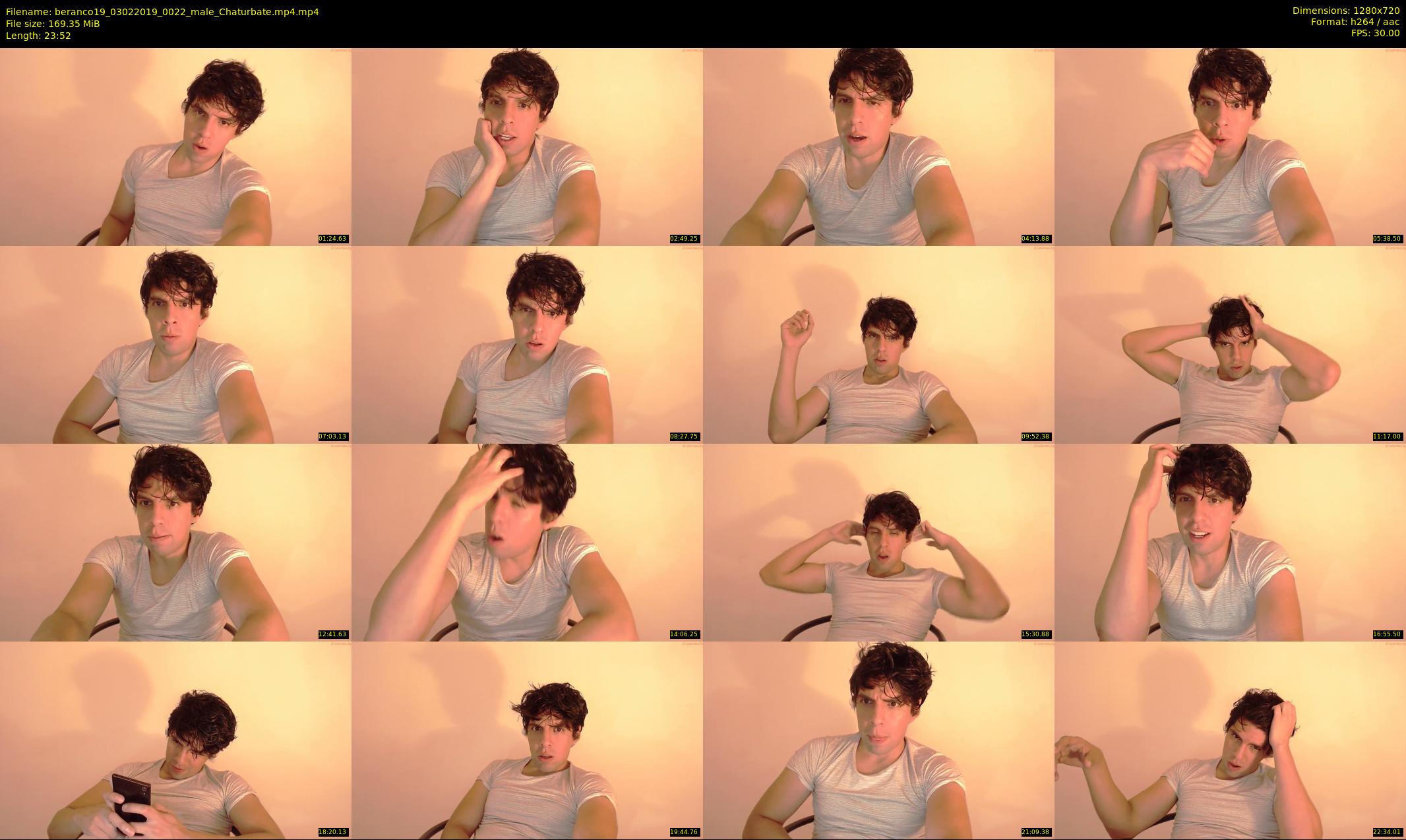 beranco19 — 24 minute Chaturbate male cam show recording, 720p, Feb 3, 2019