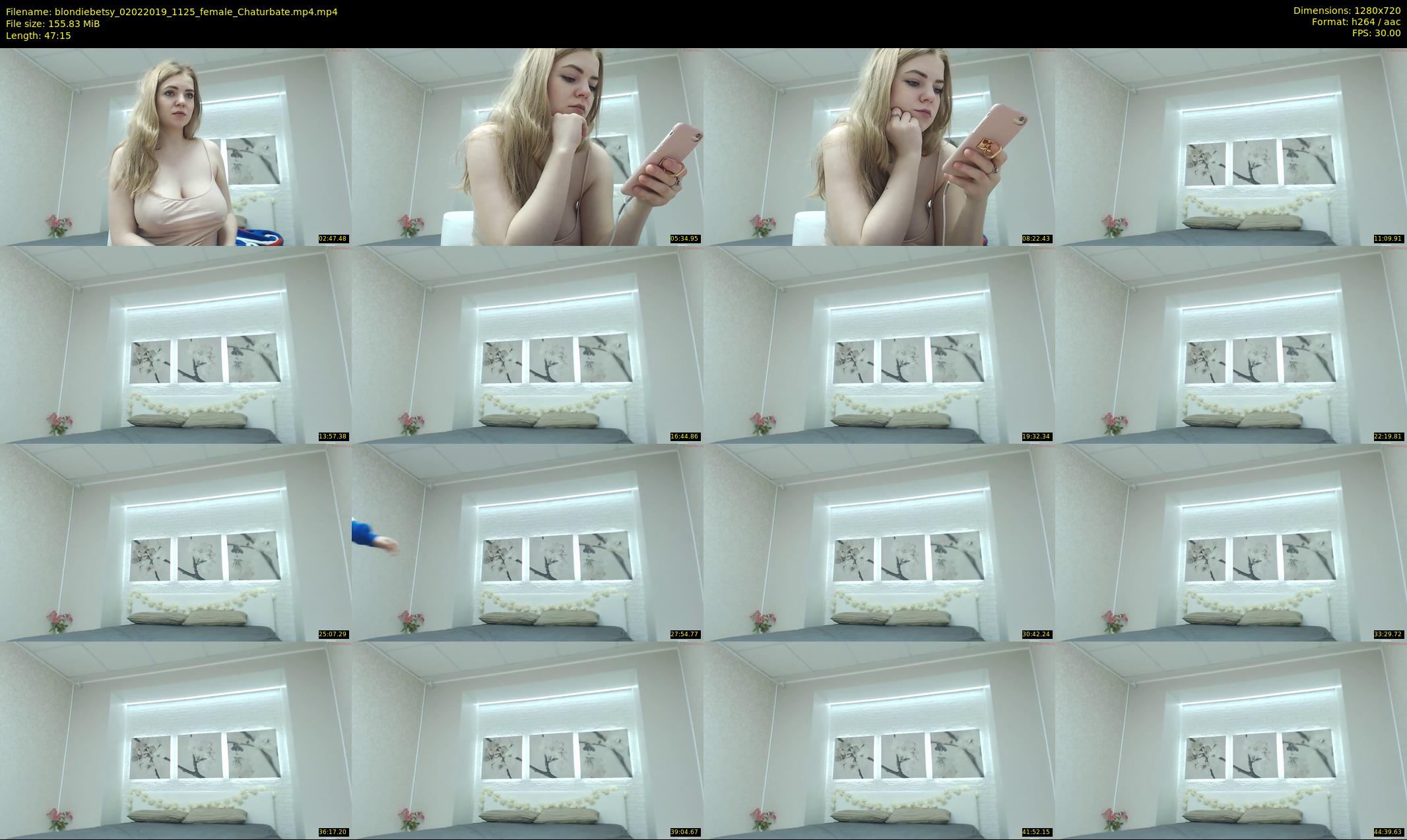 blondiebetsy — 48 minute Chaturbate female cam show recording, 720p, Feb 2, 2019