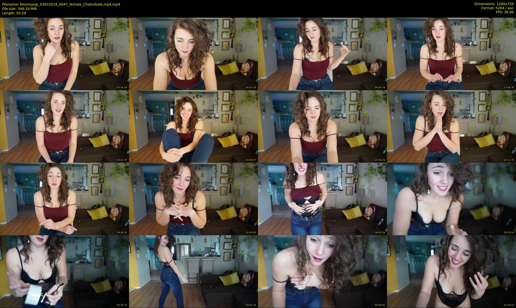 bloomyogi — 56 minute Chaturbate female cam show recording, 720p, Feb 3, 2019