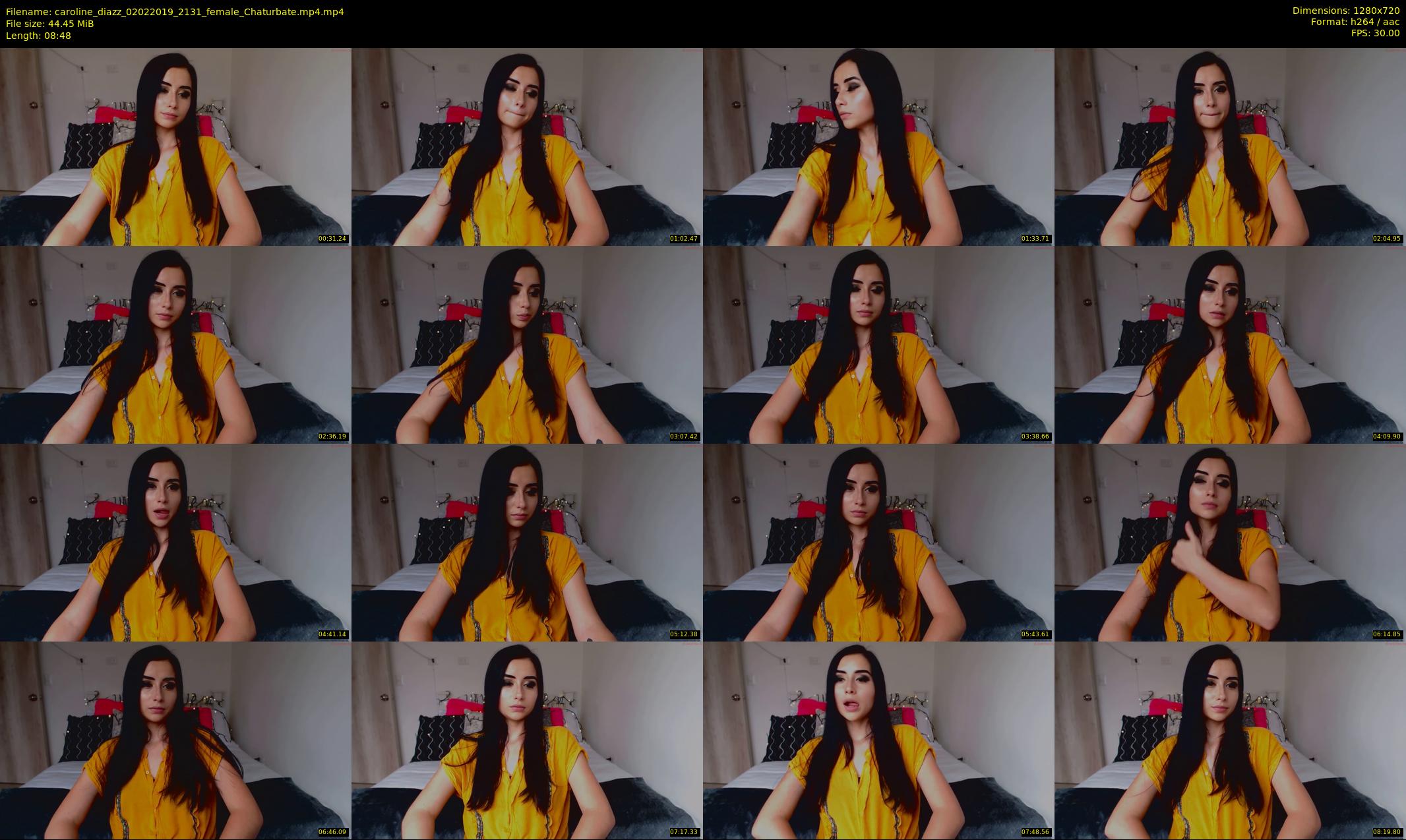 caroline_diazz — 9 minute Chaturbate female cam show recording, 720p, Feb 2, 2019