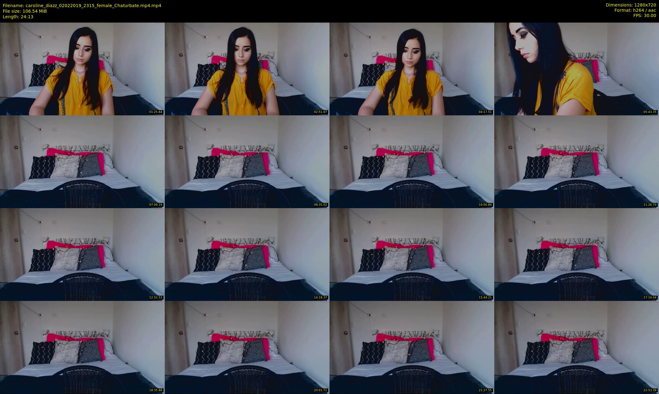 caroline_diazz — 25 minute Chaturbate female cam show recording, 720p, Feb 2, 2019