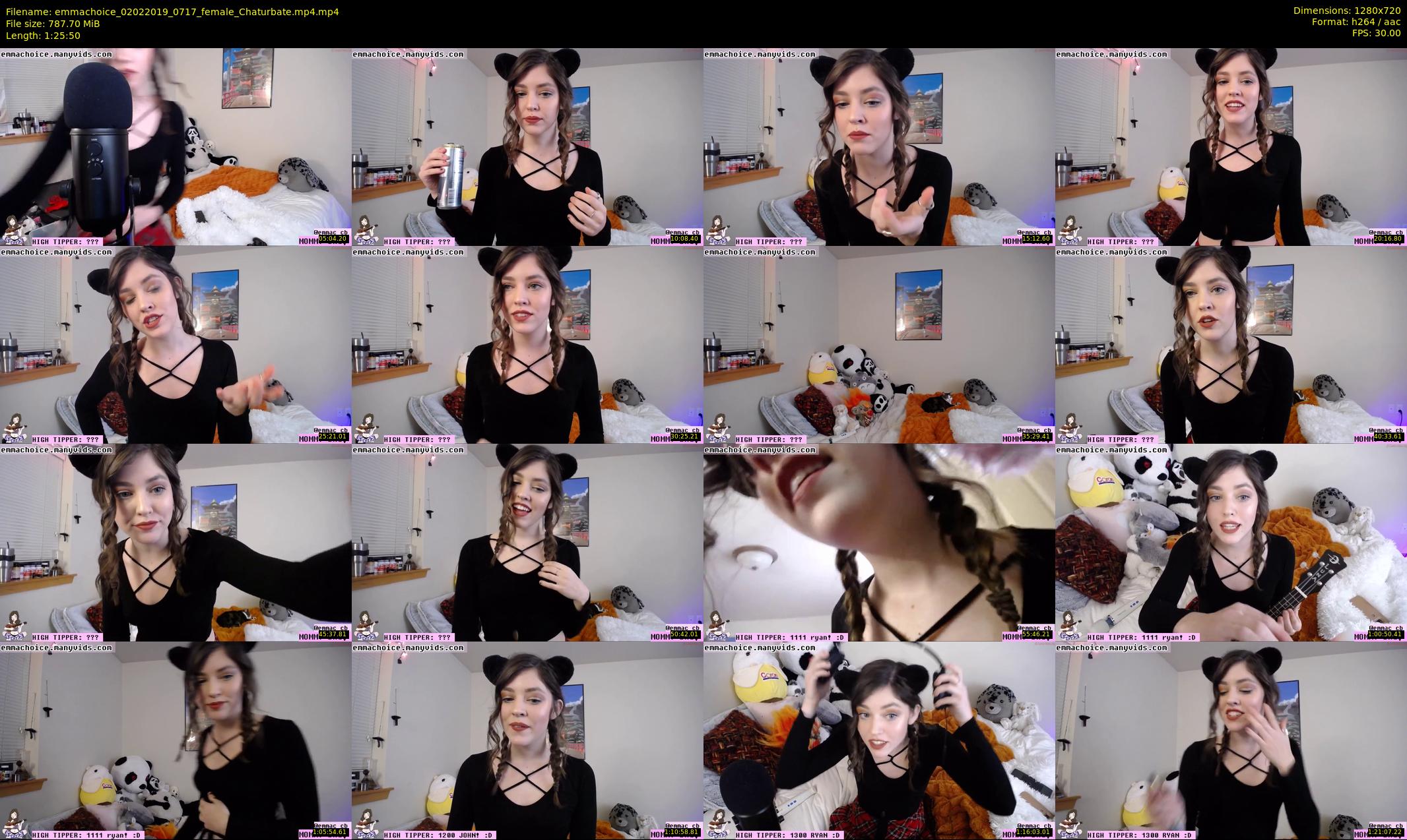 emmachoice — 86 minute Chaturbate female cam show recording, 720p, Feb 2, 2019