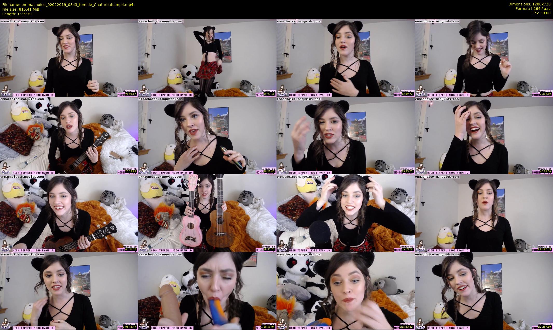 emmachoice — 86 minute Chaturbate female cam show recording, 720p, Feb 2, 2019