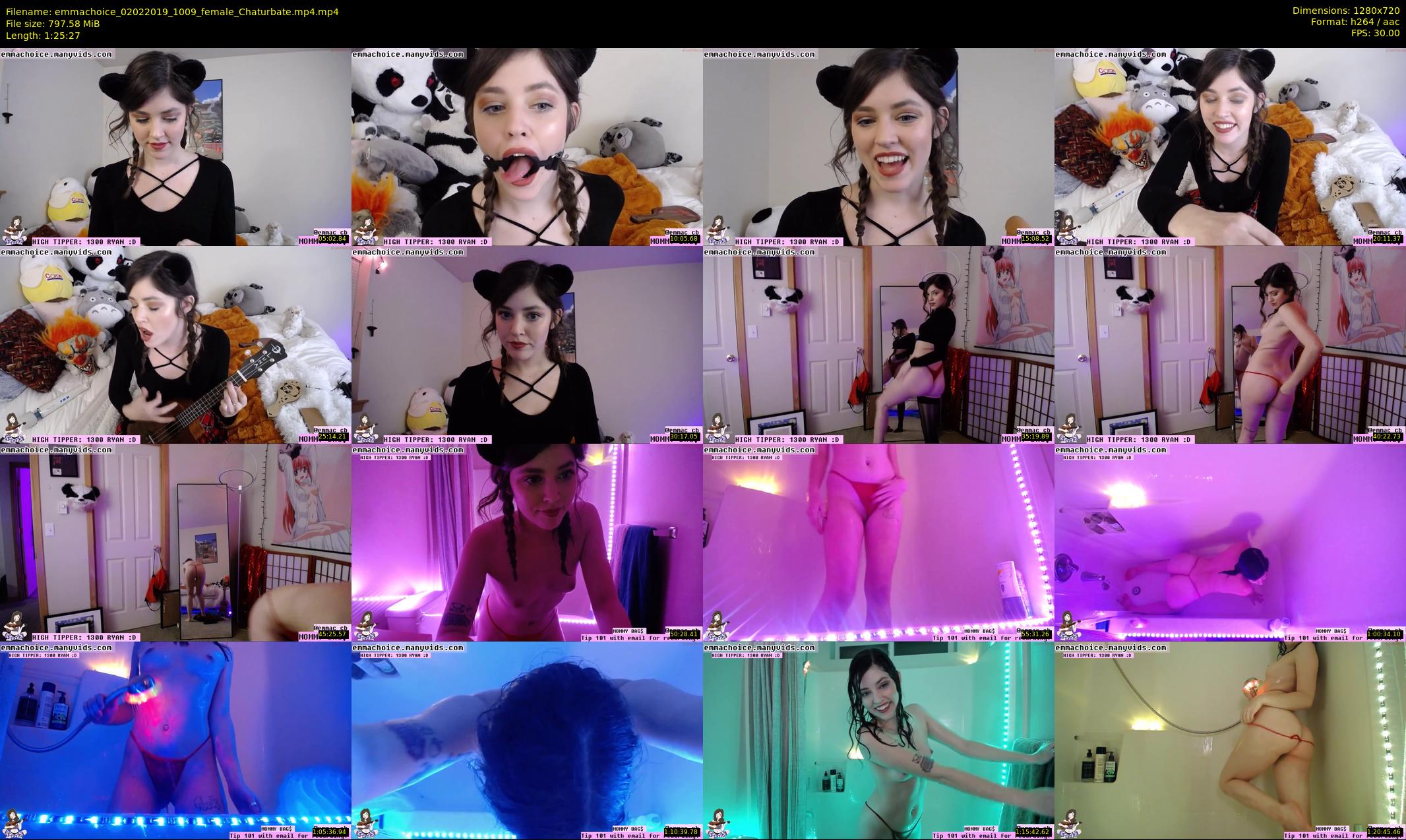 emmachoice — 86 minute Chaturbate female cam show recording, 720p, Feb 2, 2019