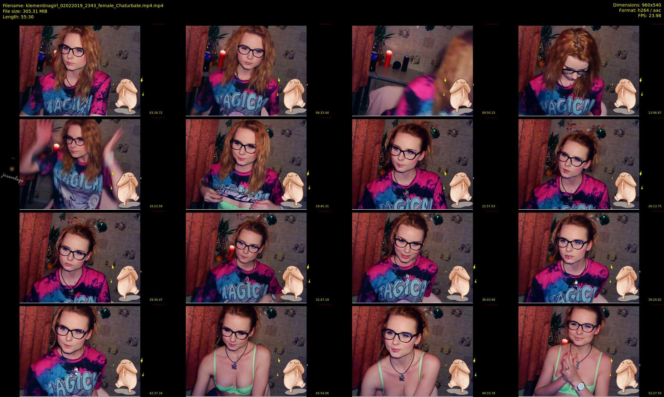 klementinagirl — 56 minute Chaturbate female cam show recording, 480p, Feb 2, 2019