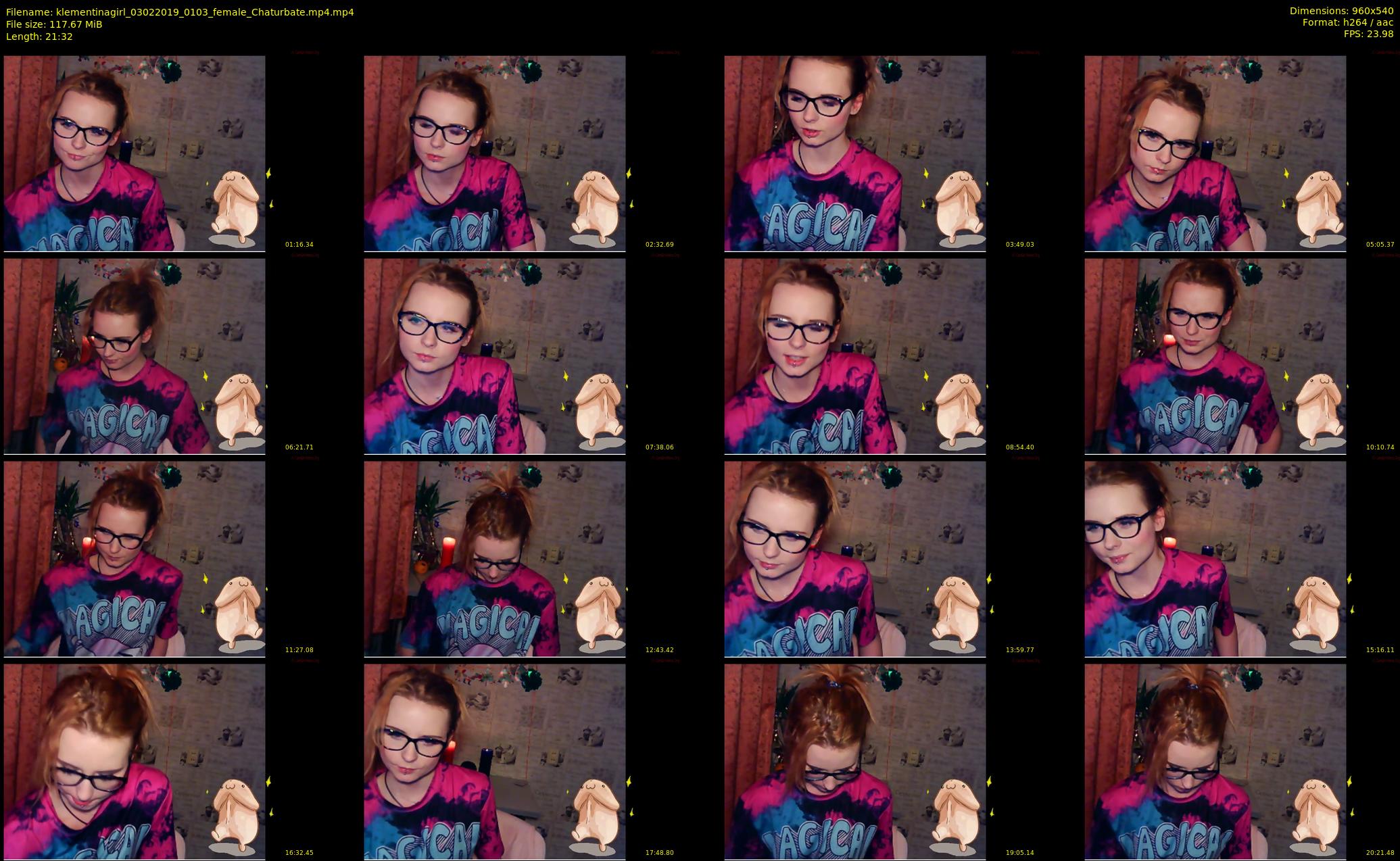 klementinagirl — 22 minute Chaturbate female cam show recording, 480p, Feb 3, 2019