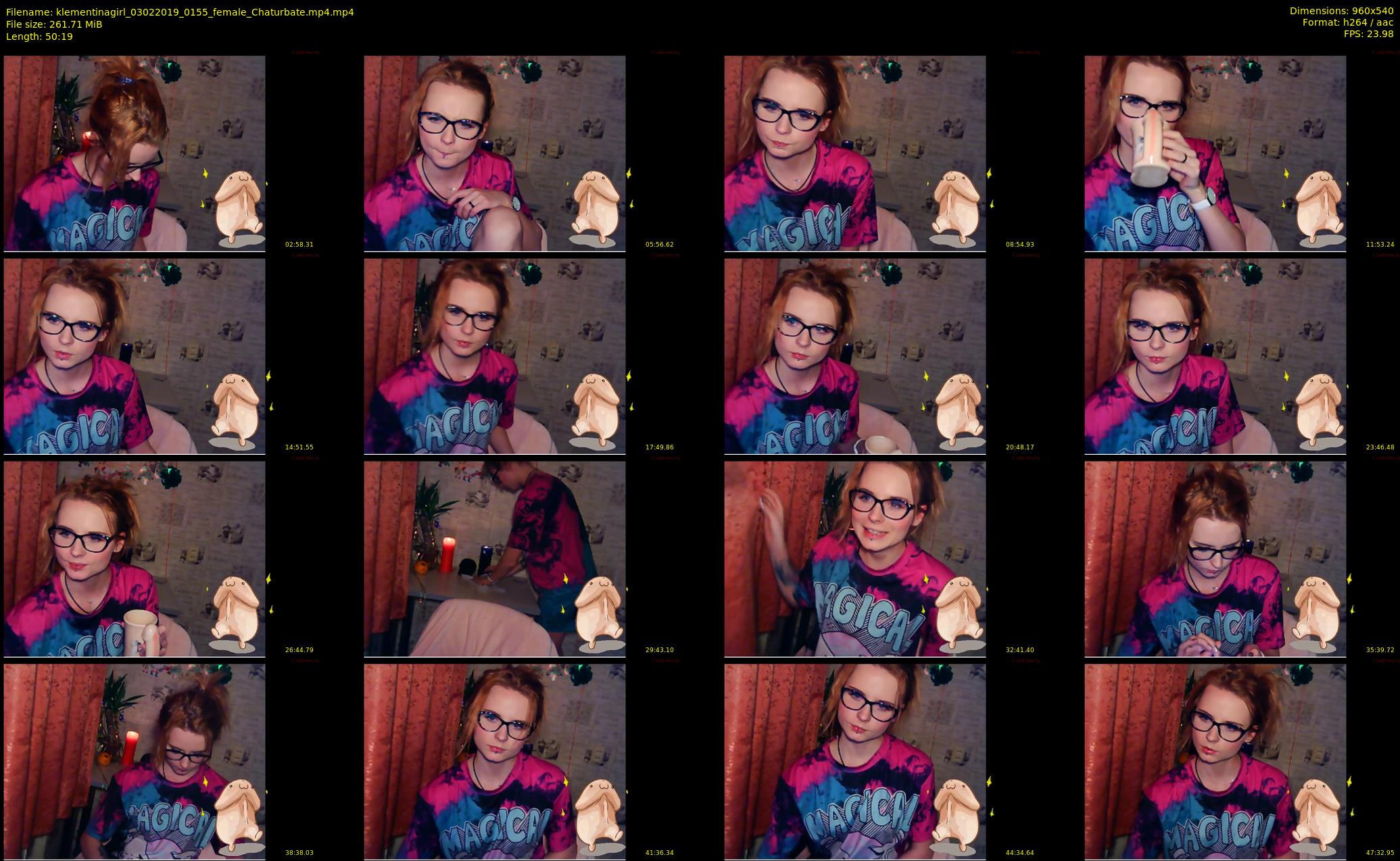 klementinagirl — 51 minute Chaturbate female cam show recording, 480p, Feb 3, 2019
