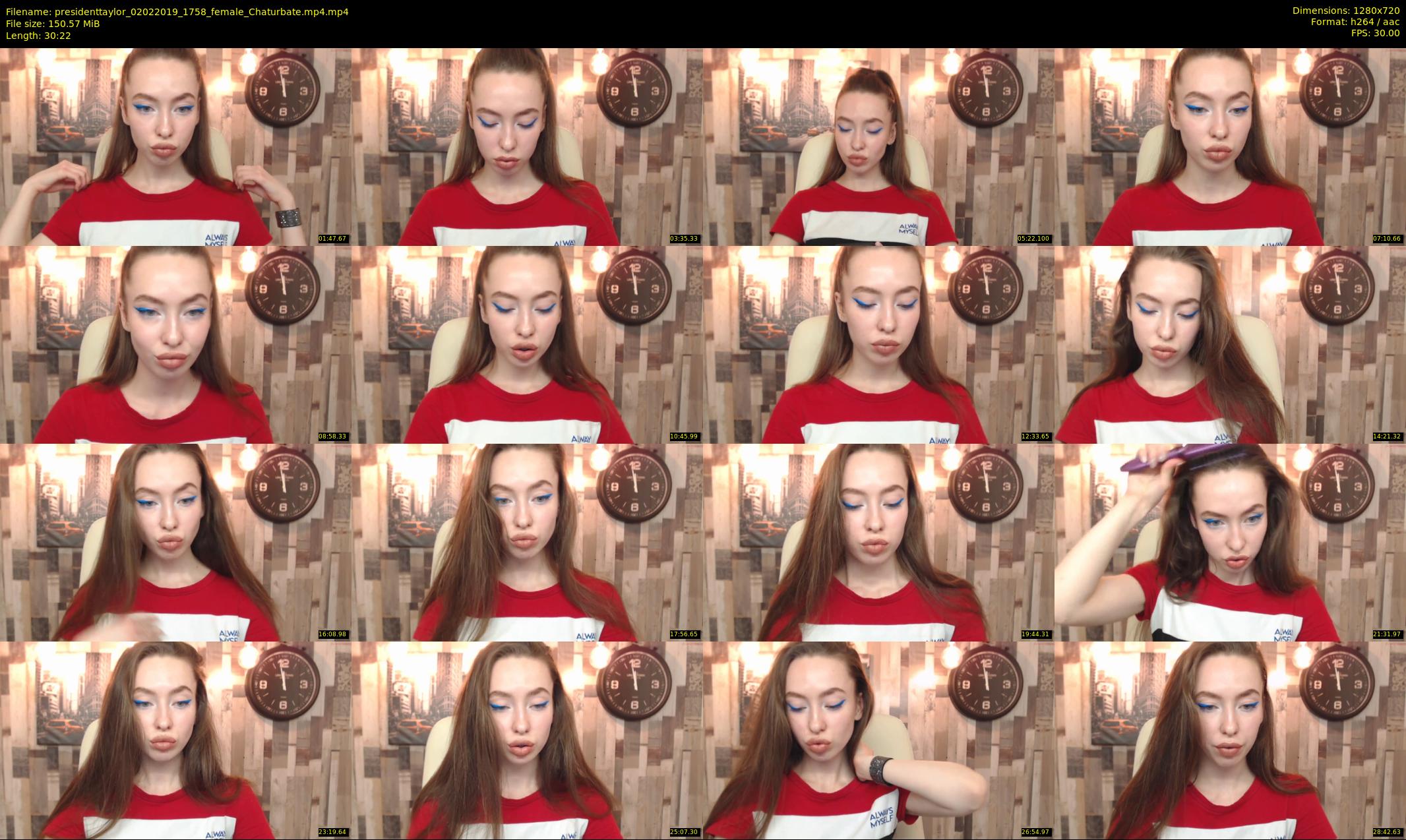 presidenttaylor — 31 minute Chaturbate female cam show recording, 720p, Feb 2, 2019