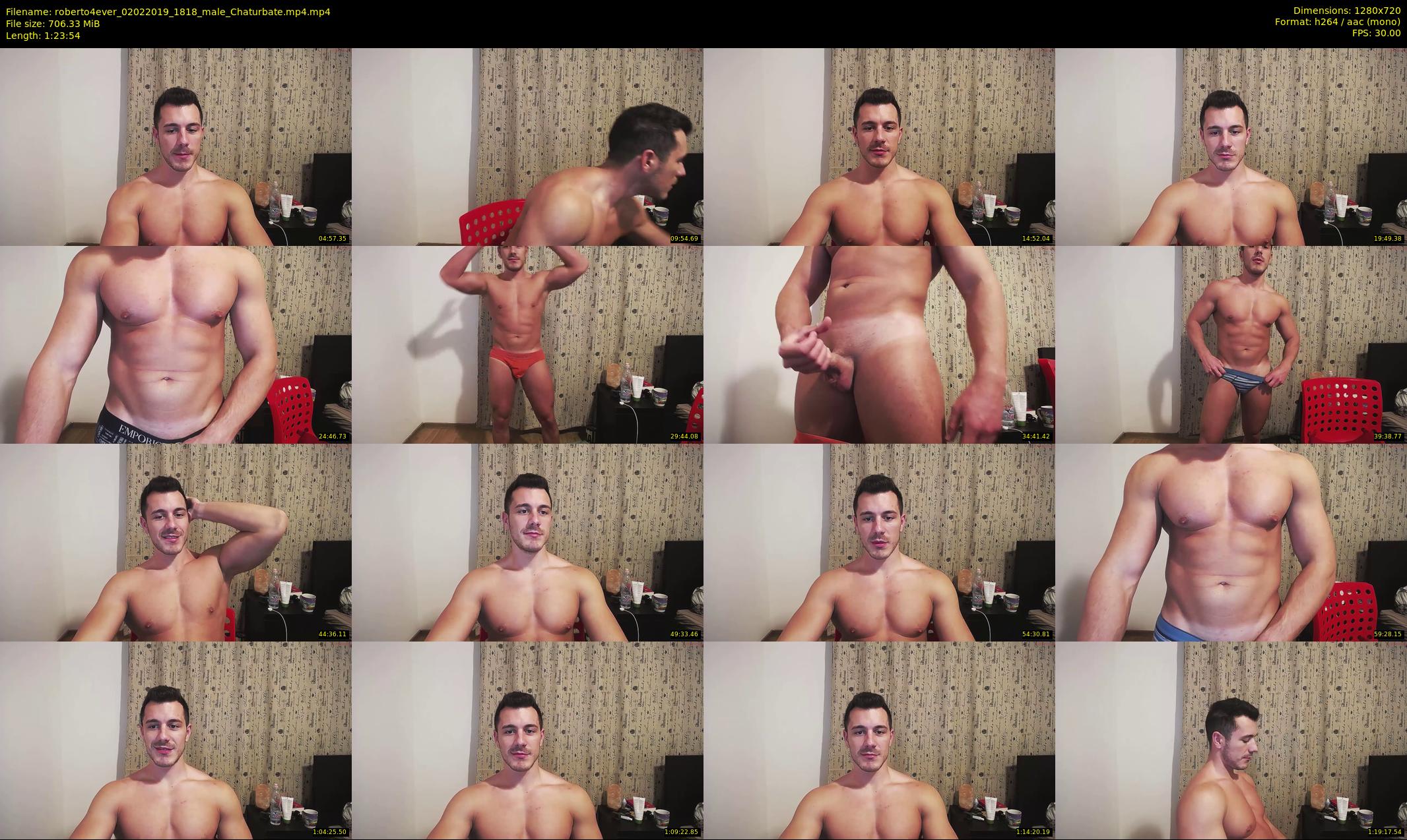 roberto4ever — 84 minute Chaturbate male cam show recording, 720p, Feb 2, 2019