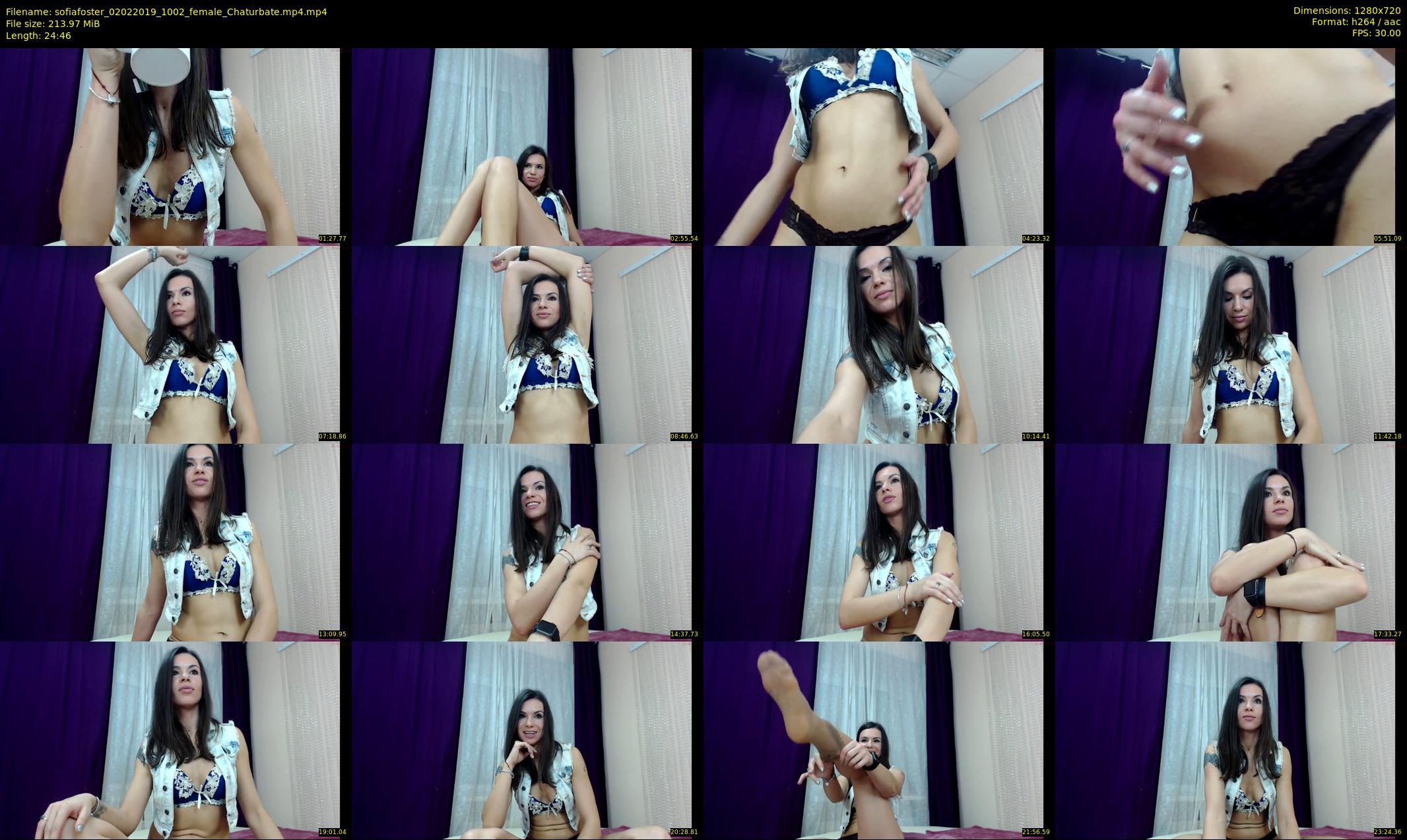 sofiafoster — 25 minute Chaturbate female cam show recording, 720p, Feb 2, 2019
