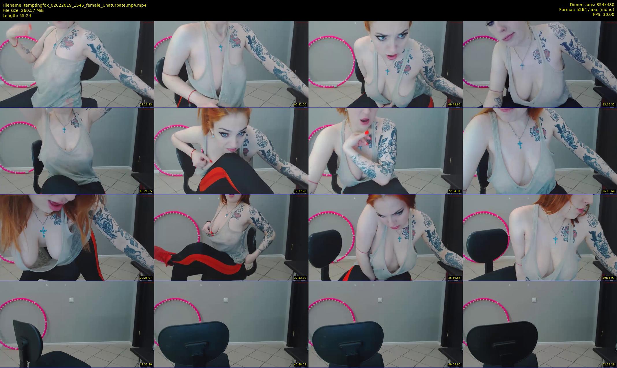 temptingfox — 56 minute Chaturbate female cam show recording, 480p, Feb 2, 2019