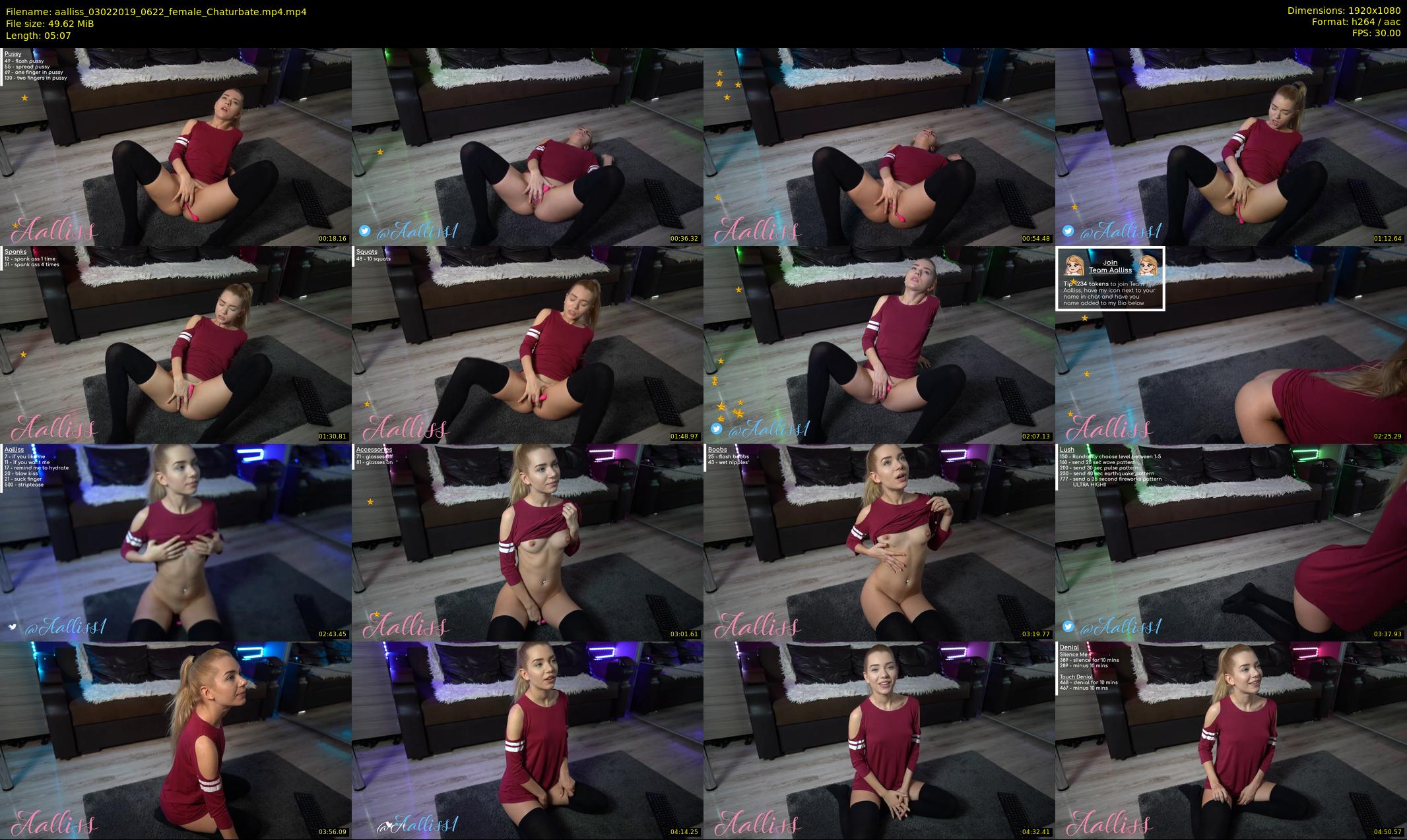 aalliss — 6 minute Chaturbate female cam show recording, 1080p, Feb 3, 2019