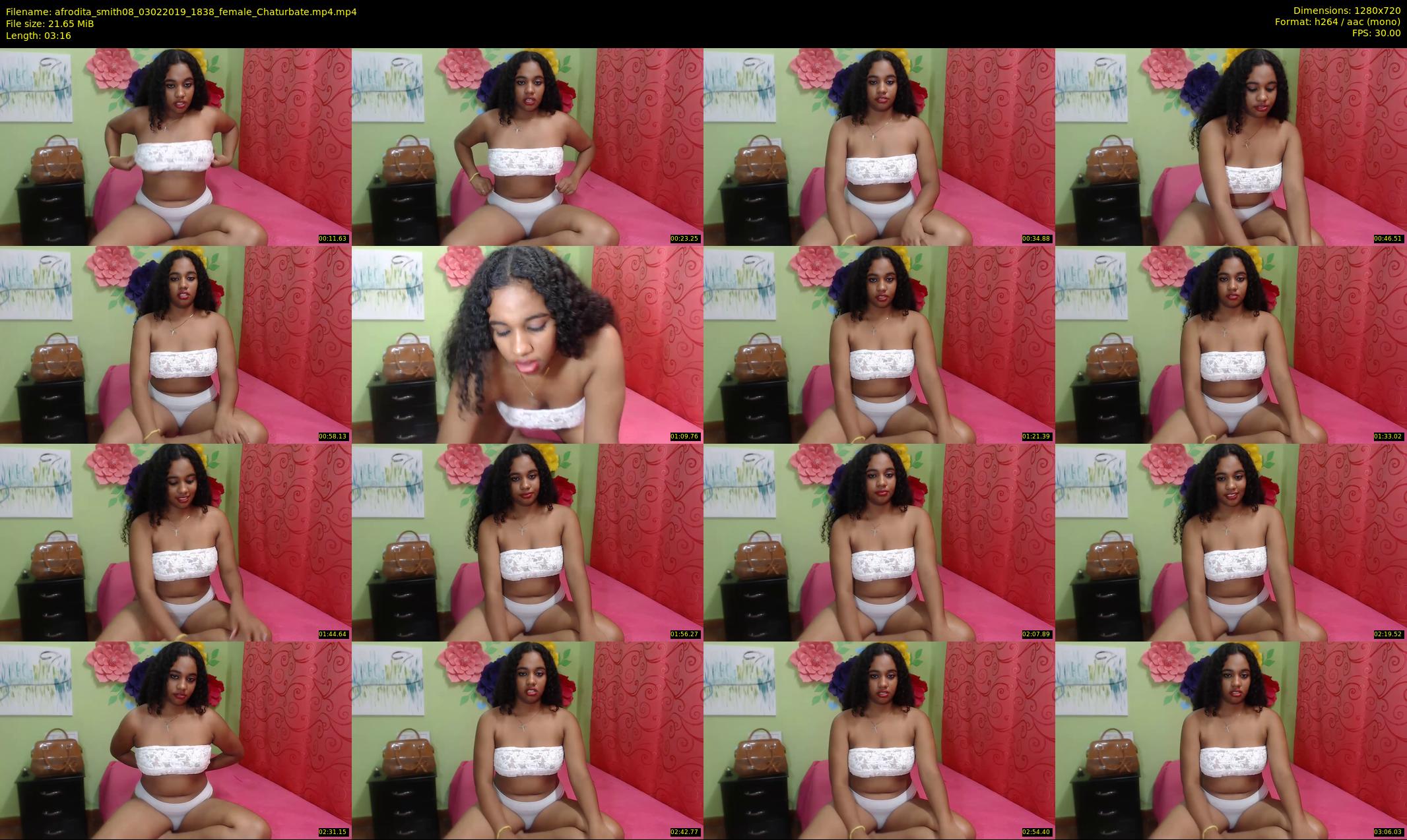 afrodita_smith08 — 4 minute Chaturbate female cam show recording, 720p, Feb 3, 2019
