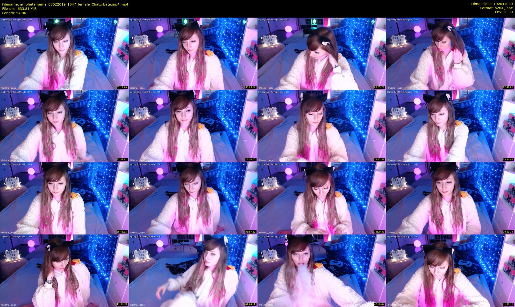 amphetameme — 55 minute Chaturbate female cam show recording, 1080p, Feb 3, 2019