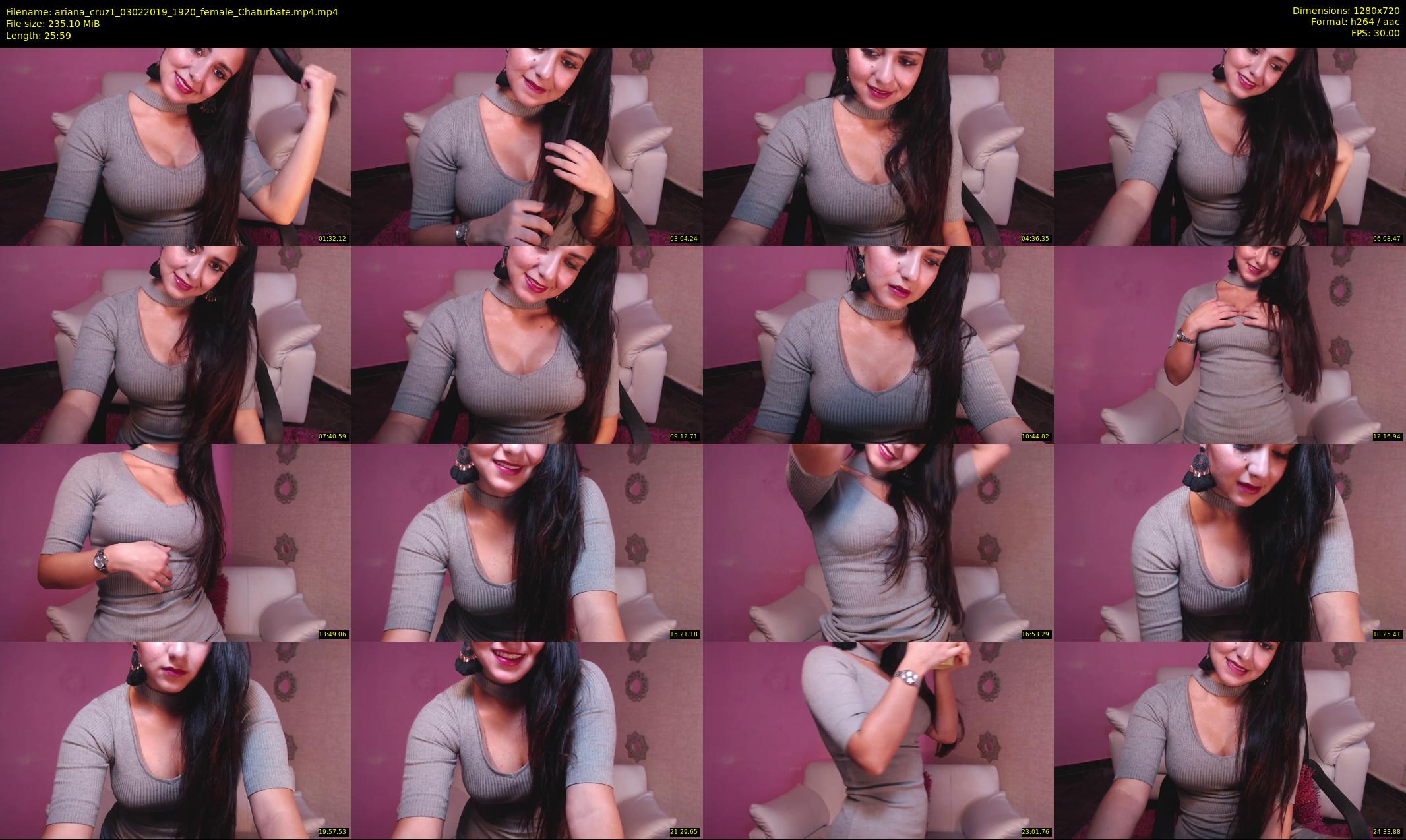 ariana_cruz1 — 26 minute Chaturbate female cam show recording, 720p, Feb 3, 2019