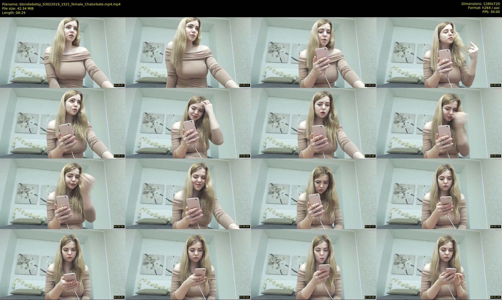 blondiebetsy — 9 minute Chaturbate female cam show recording, 720p, Feb 3, 2019