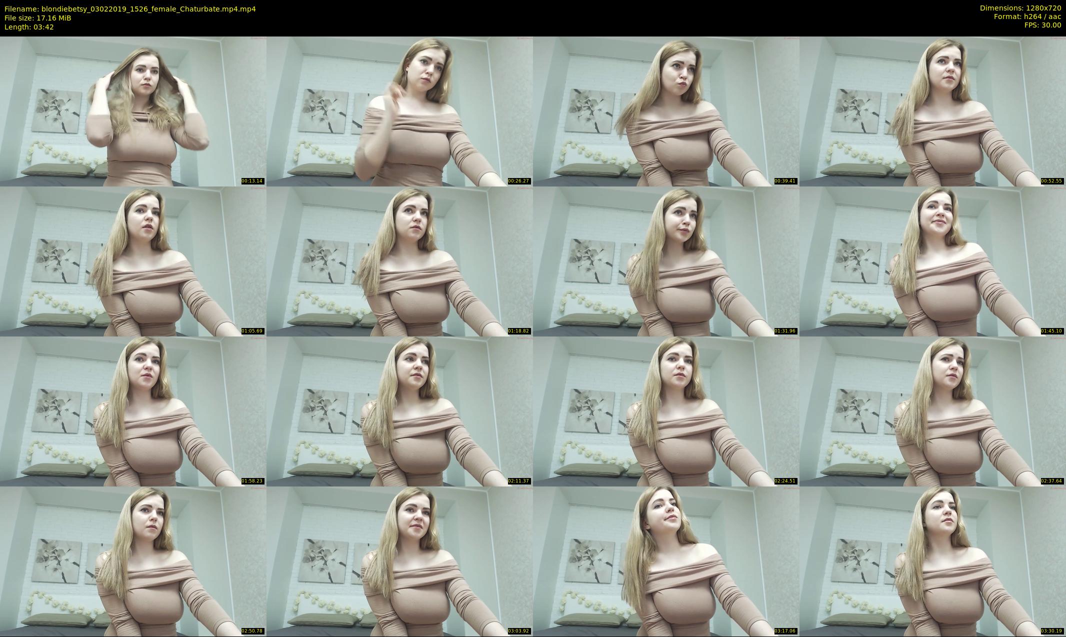 blondiebetsy — 4 minute Chaturbate female cam show recording, 720p, Feb 3, 2019
