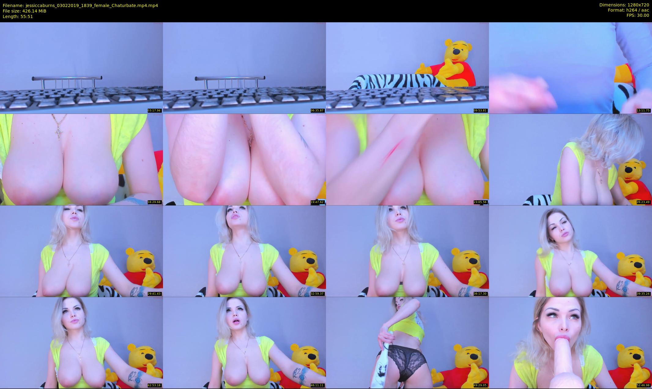 jessiccaburns — 56 minute Chaturbate female cam show recording, 720p, Feb 3, 2019