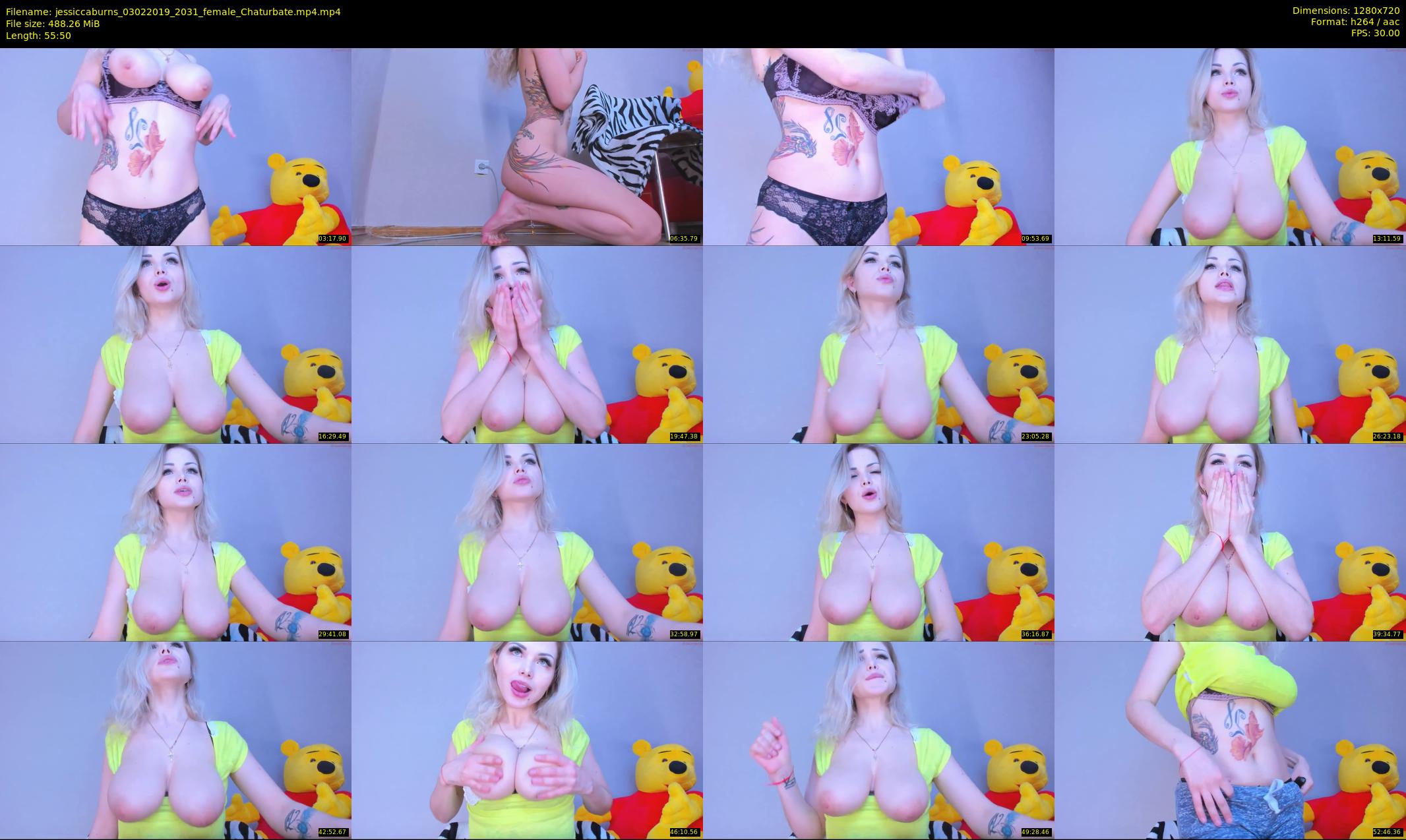 jessiccaburns — 56 minute Chaturbate female cam show recording, 720p, Feb 3, 2019