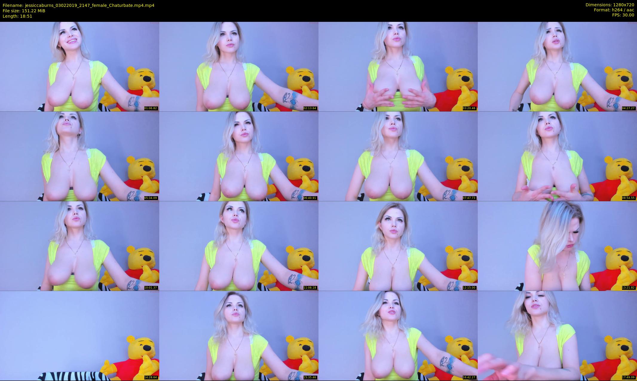 jessiccaburns — 19 minute Chaturbate female cam show recording, 720p, Feb 3, 2019