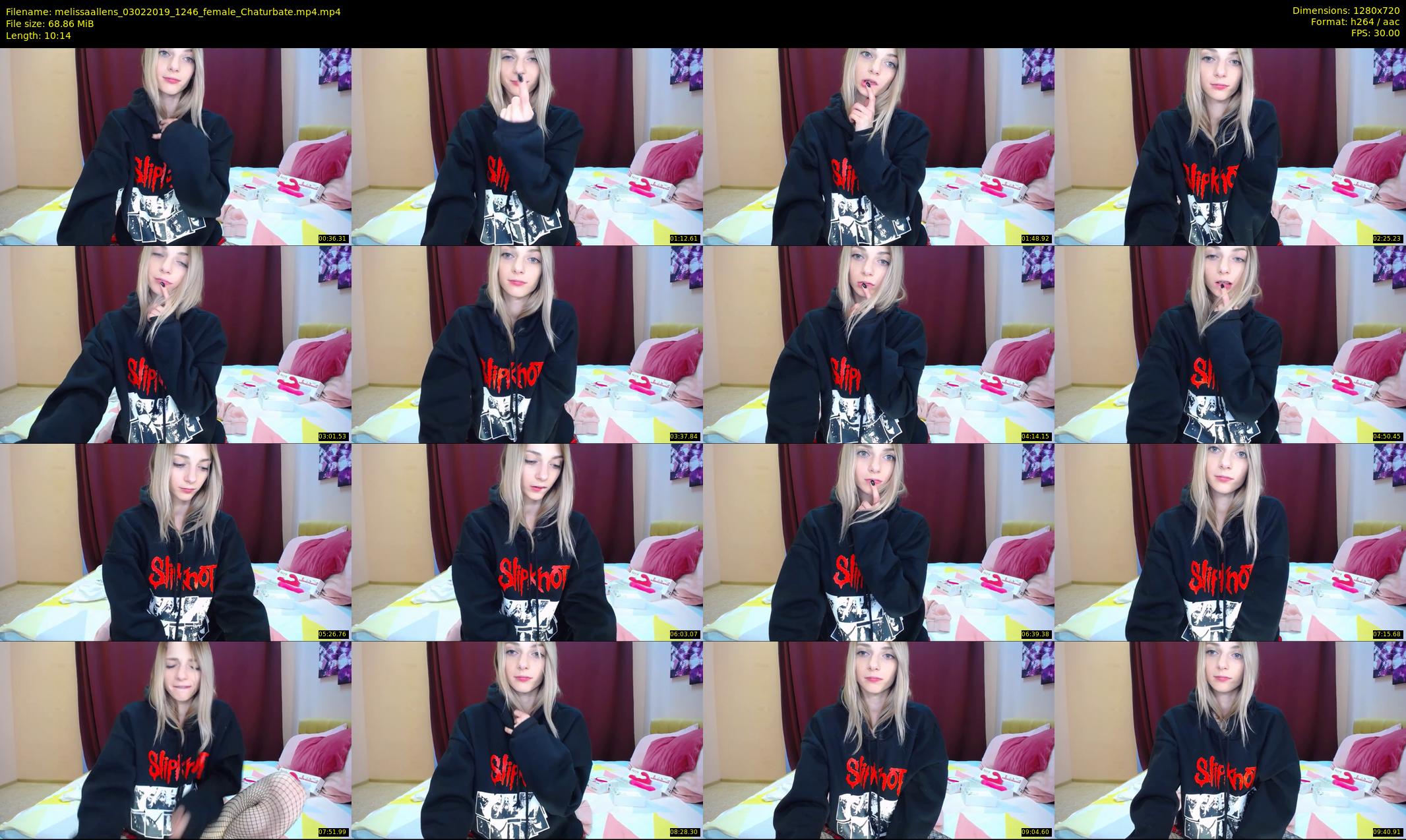 melissaallens — 11 minute Chaturbate female cam show recording, 720p, Feb 3, 2019