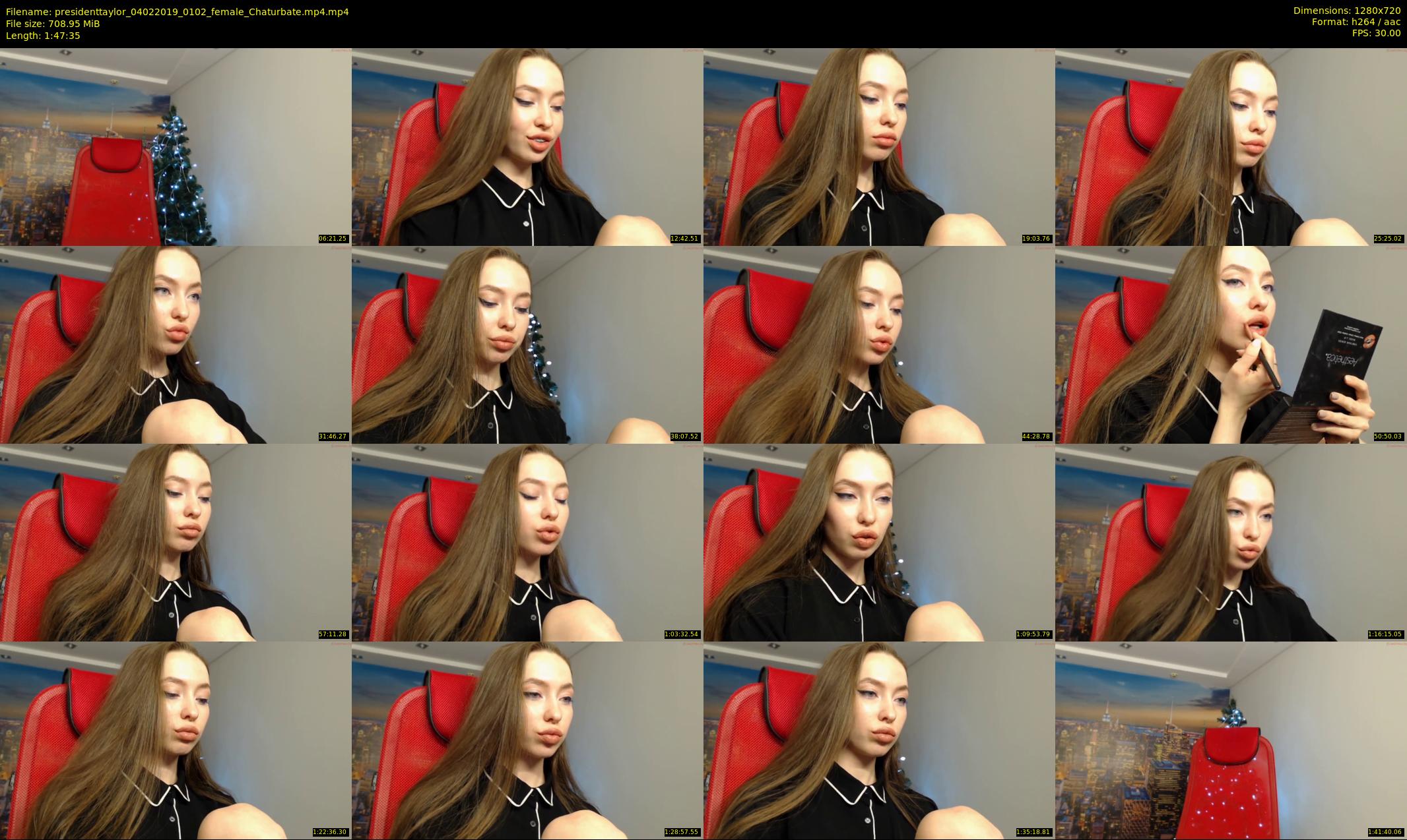 presidenttaylor — 108 minute Chaturbate female cam show recording, 720p, Feb 4, 2019