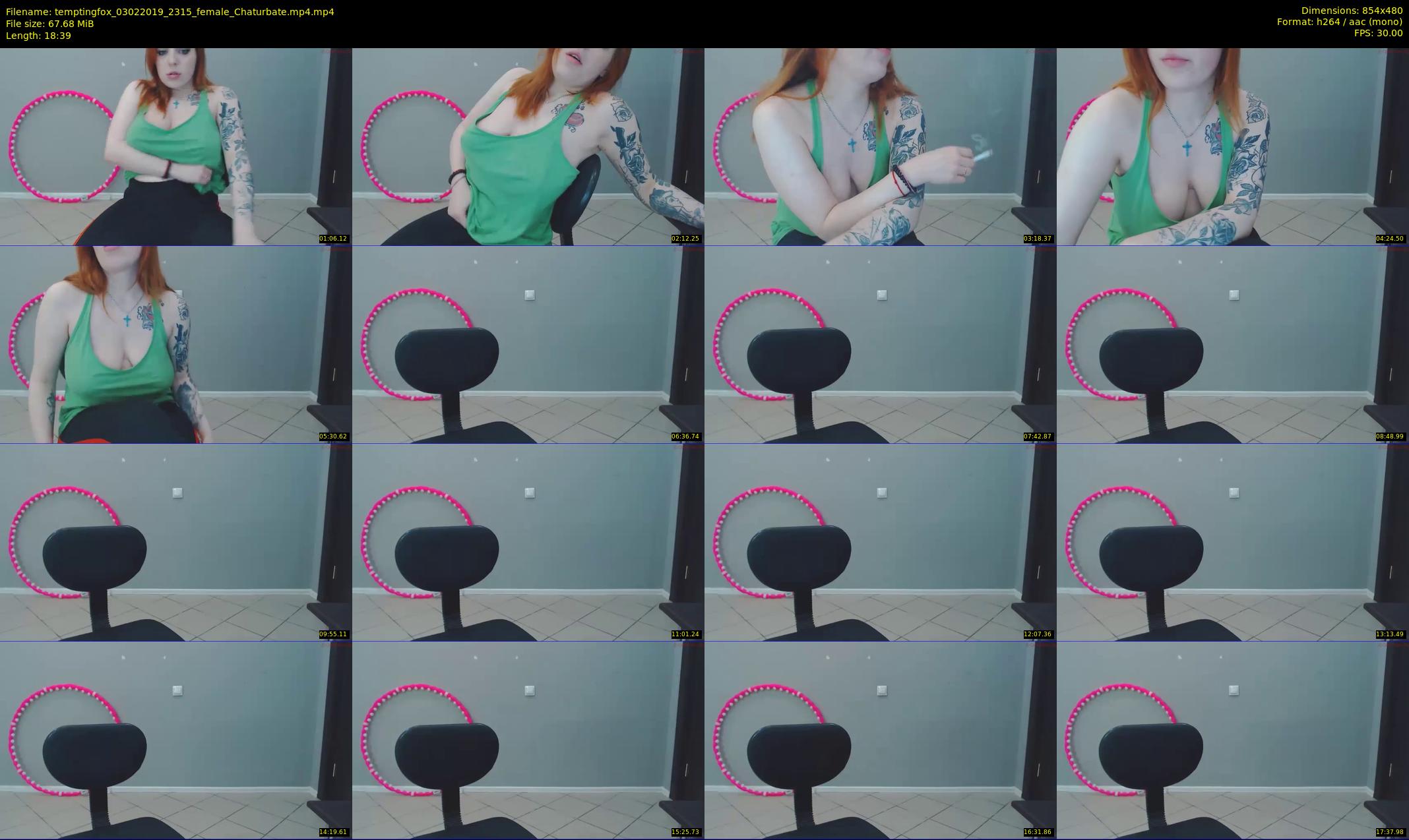 temptingfox — 19 minute Chaturbate female cam show recording, 480p, Feb 3, 2019