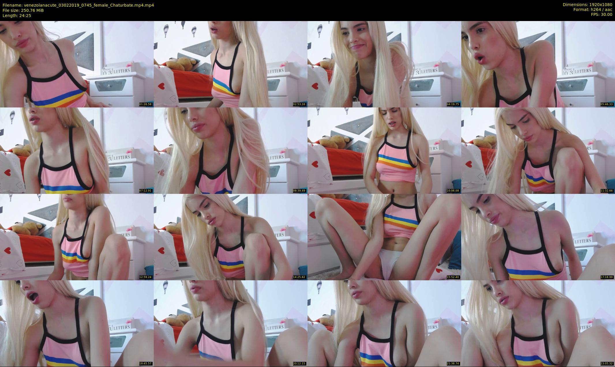 venezolanacute — 25 minute Chaturbate female cam show recording, 1080p, Feb 3, 2019
