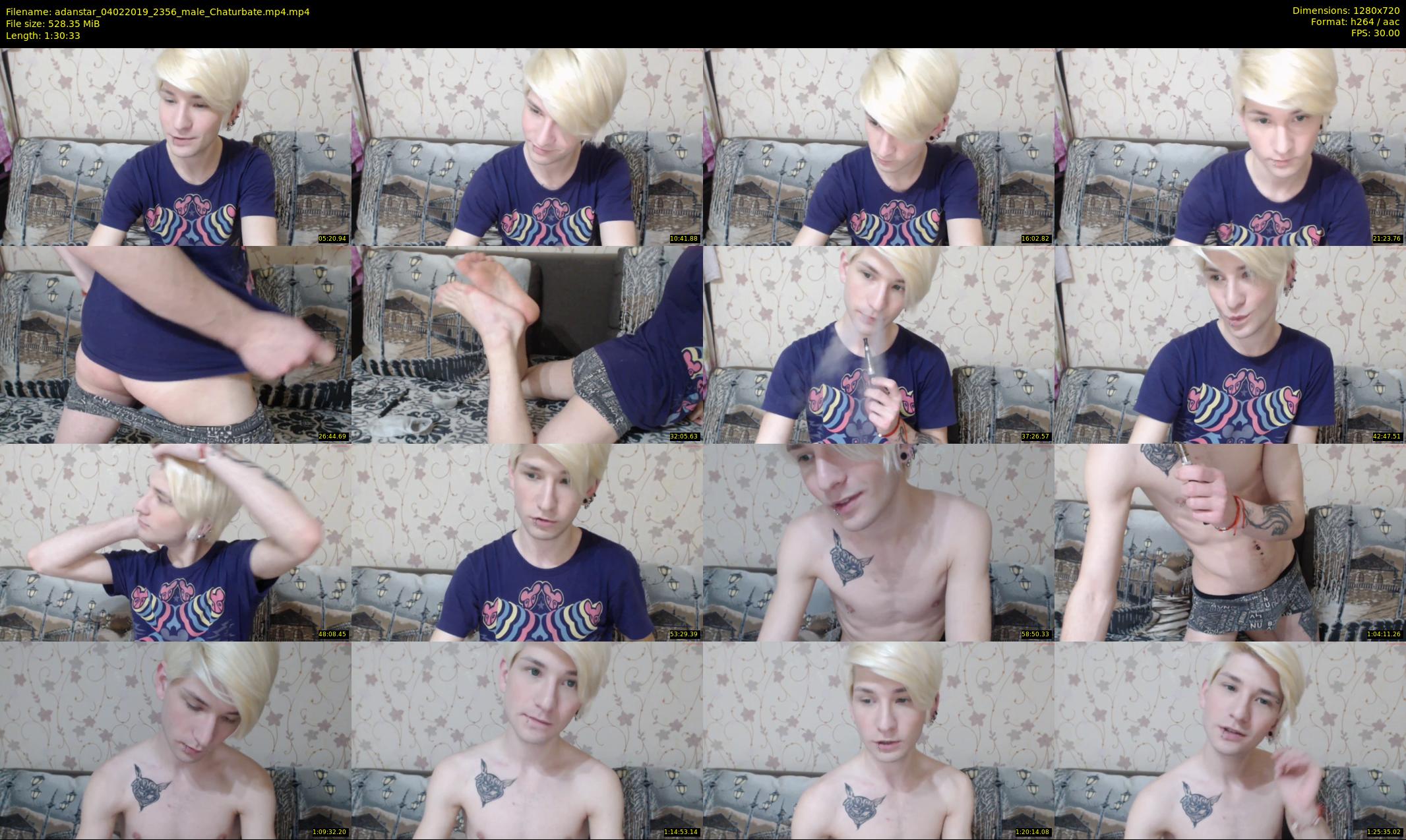 adanstar — 91 minute Chaturbate male cam show recording, 720p, Feb 4, 2019