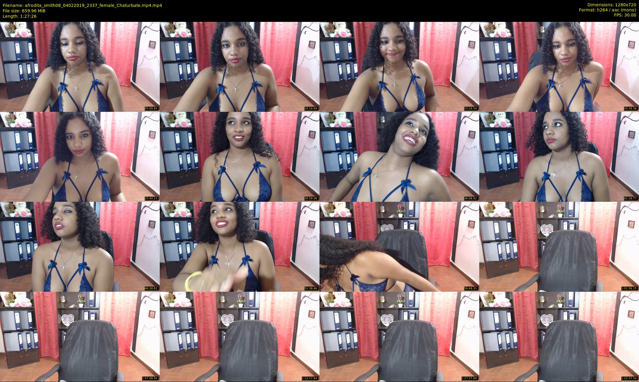 afrodita_smith08 — 88 minute Chaturbate female cam show recording, 720p, Feb 4, 2019