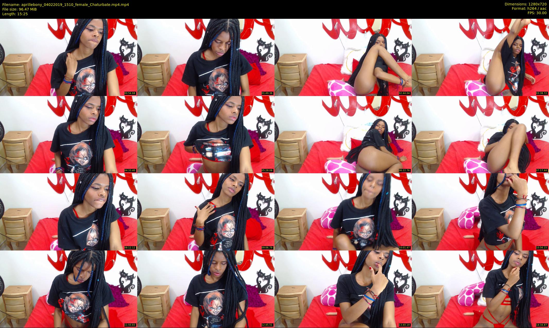 aprillebony — 16 minute Chaturbate female cam show recording, 720p, Feb 4, 2019