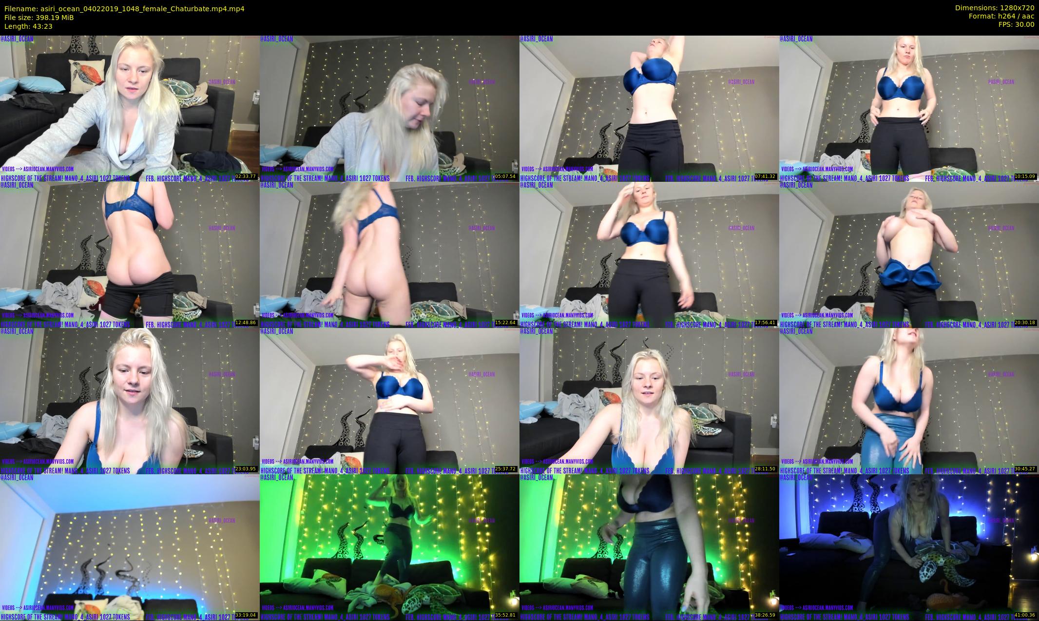 asiri_ocean — 44 minute Chaturbate female cam show recording, 720p, Feb 4, 2019