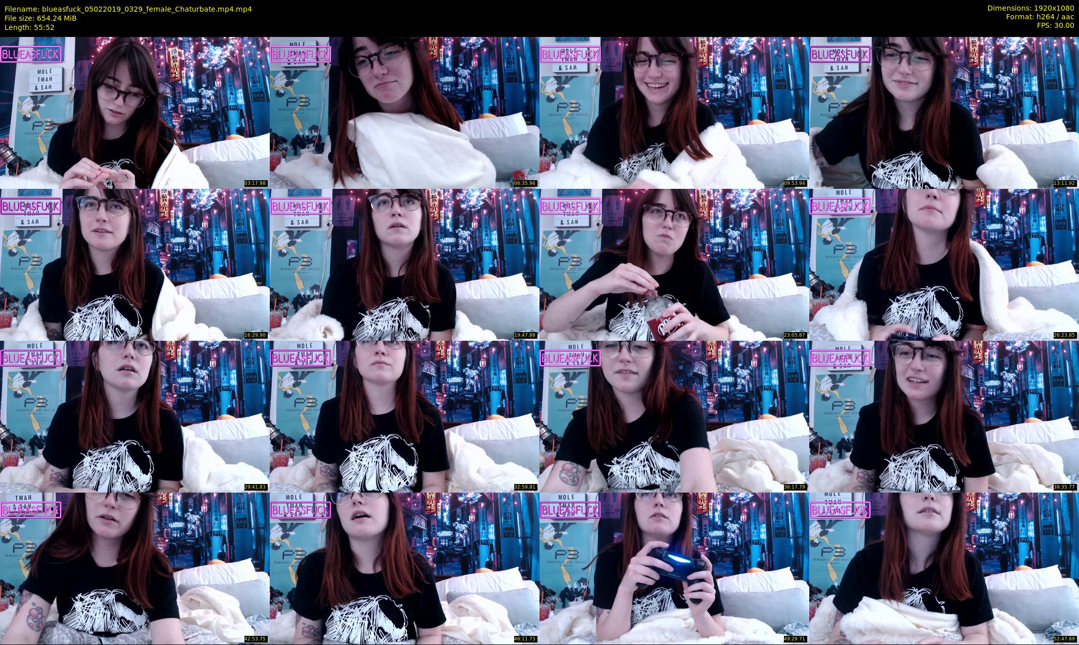blueasfuck — 56 minute Chaturbate female cam show recording, 1080p, Feb 5, 2019