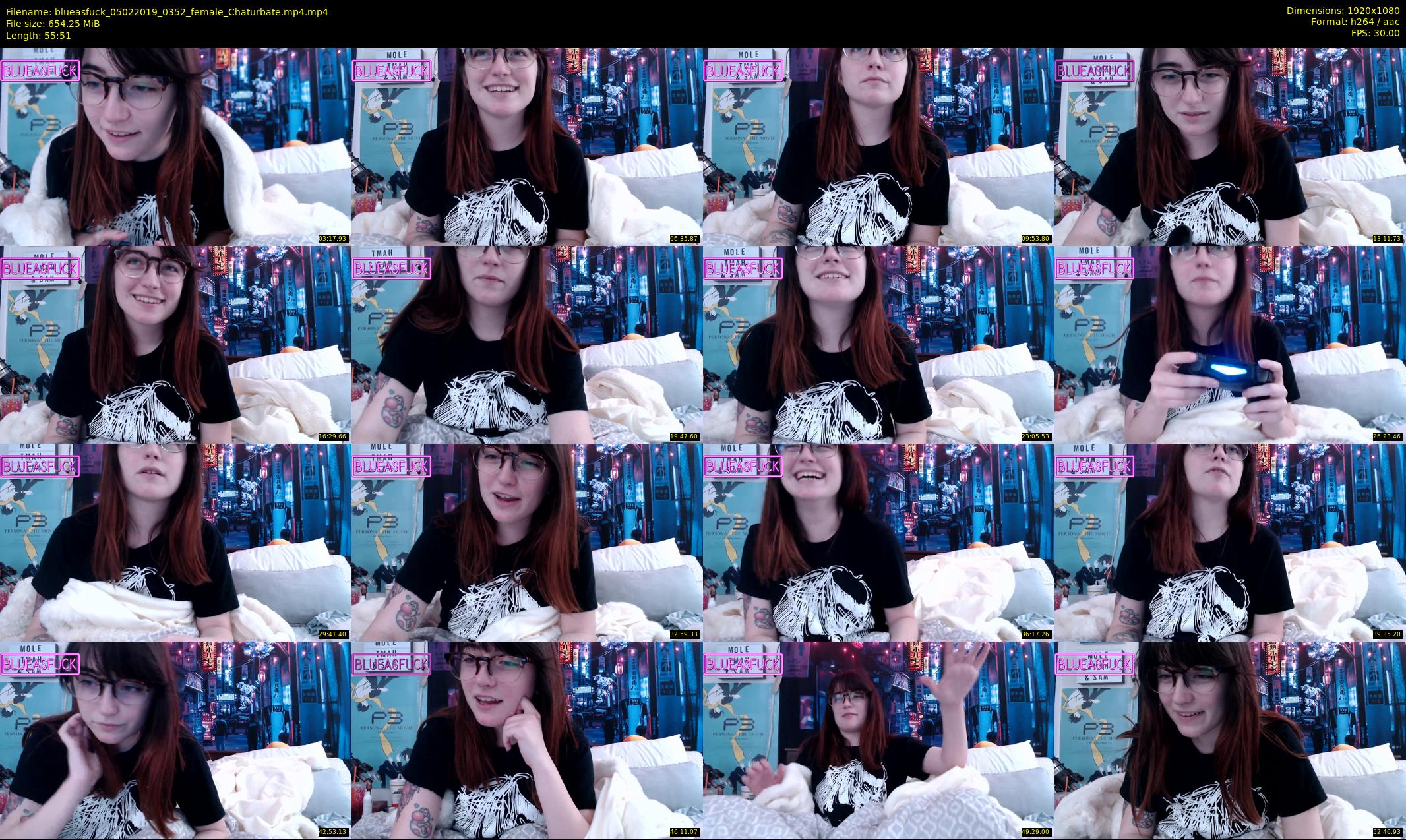blueasfuck — 56 minute Chaturbate female cam show recording, 1080p, Feb 5, 2019