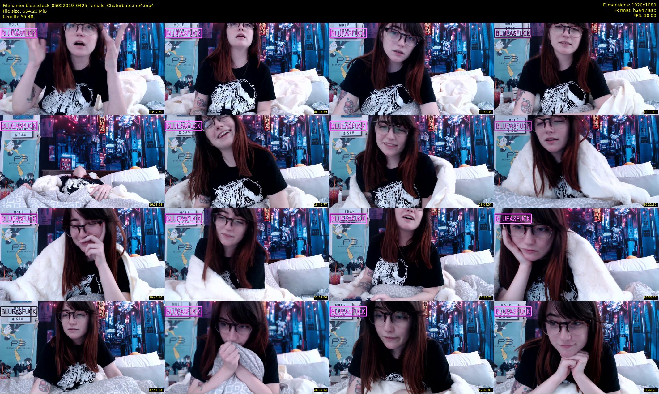 blueasfuck — 56 minute Chaturbate female cam show recording, 1080p, Feb 5, 2019