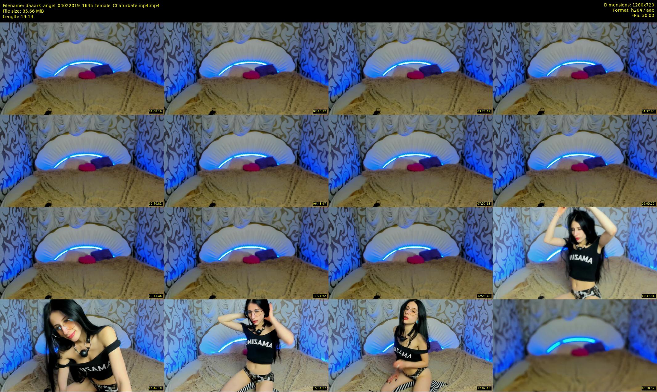 daaark_angel — 20 minute Chaturbate female cam show recording, 720p, Feb 4, 2019