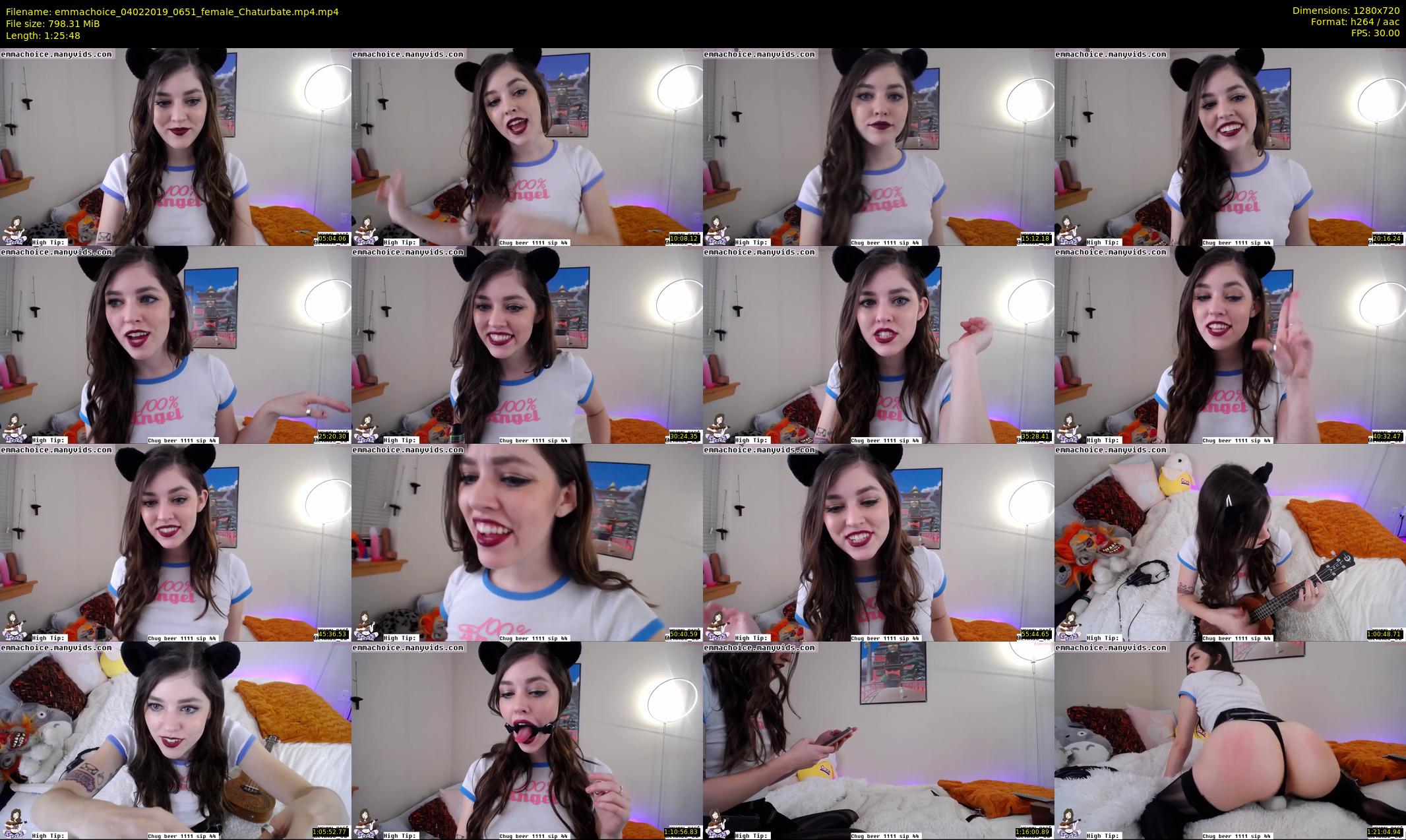emmachoice — 86 minute Chaturbate female cam show recording, 720p, Feb 4, 2019