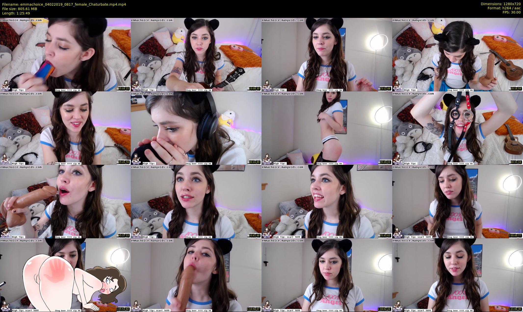 emmachoice — 86 minute Chaturbate female cam show recording, 720p, Feb 4, 2019