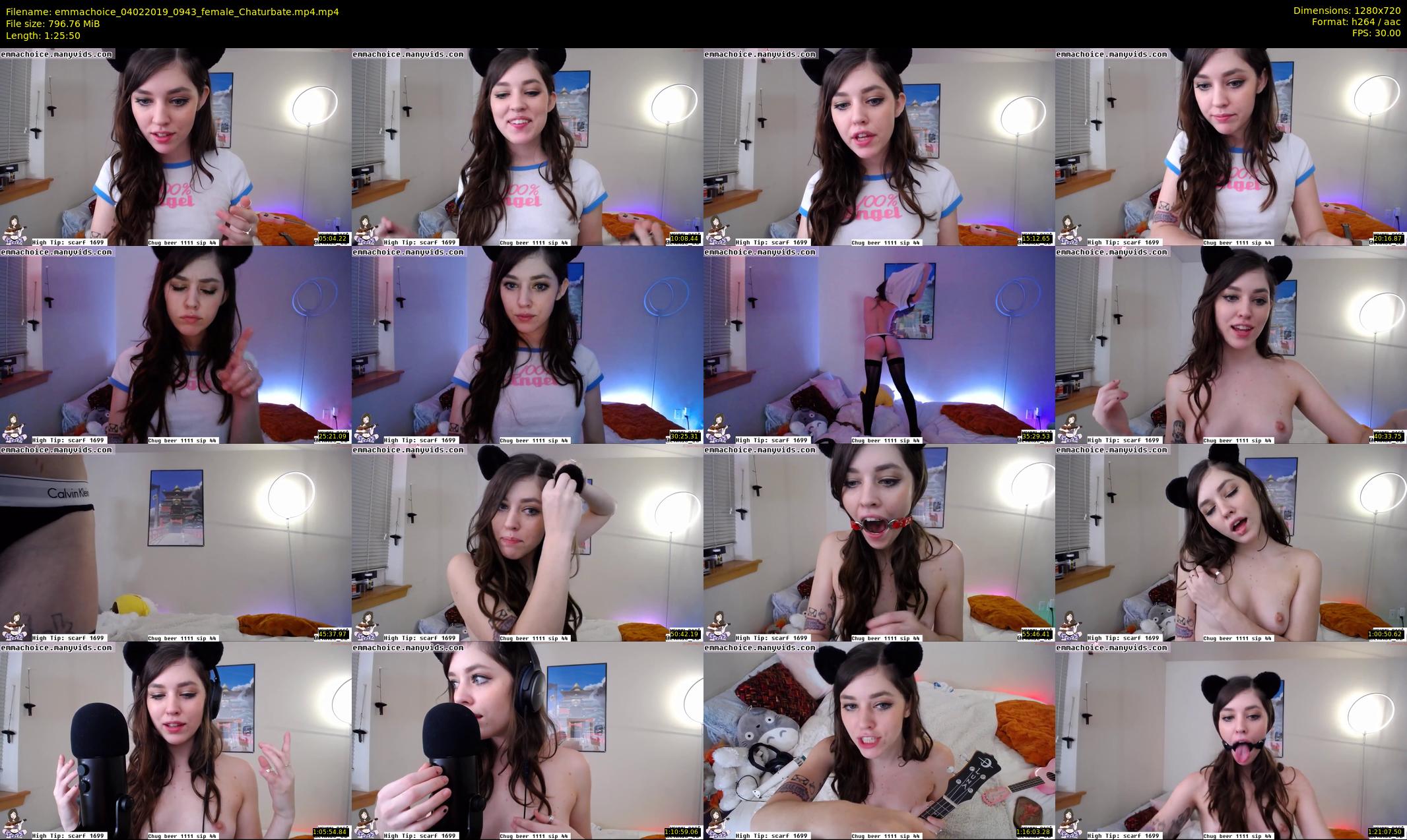 emmachoice — 86 minute Chaturbate female cam show recording, 720p, Feb 4, 2019