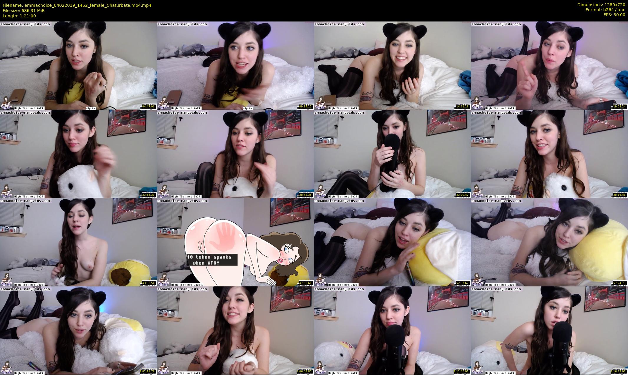 emmachoice — 81 minute Chaturbate female cam show recording, 720p, Feb 4, 2019