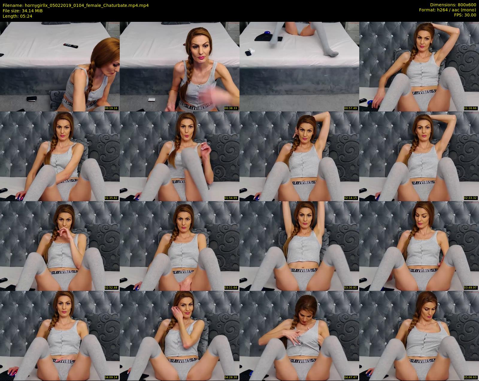 hornygirllx — 6 minute Chaturbate female cam show recording, 480p, Feb 5, 2019