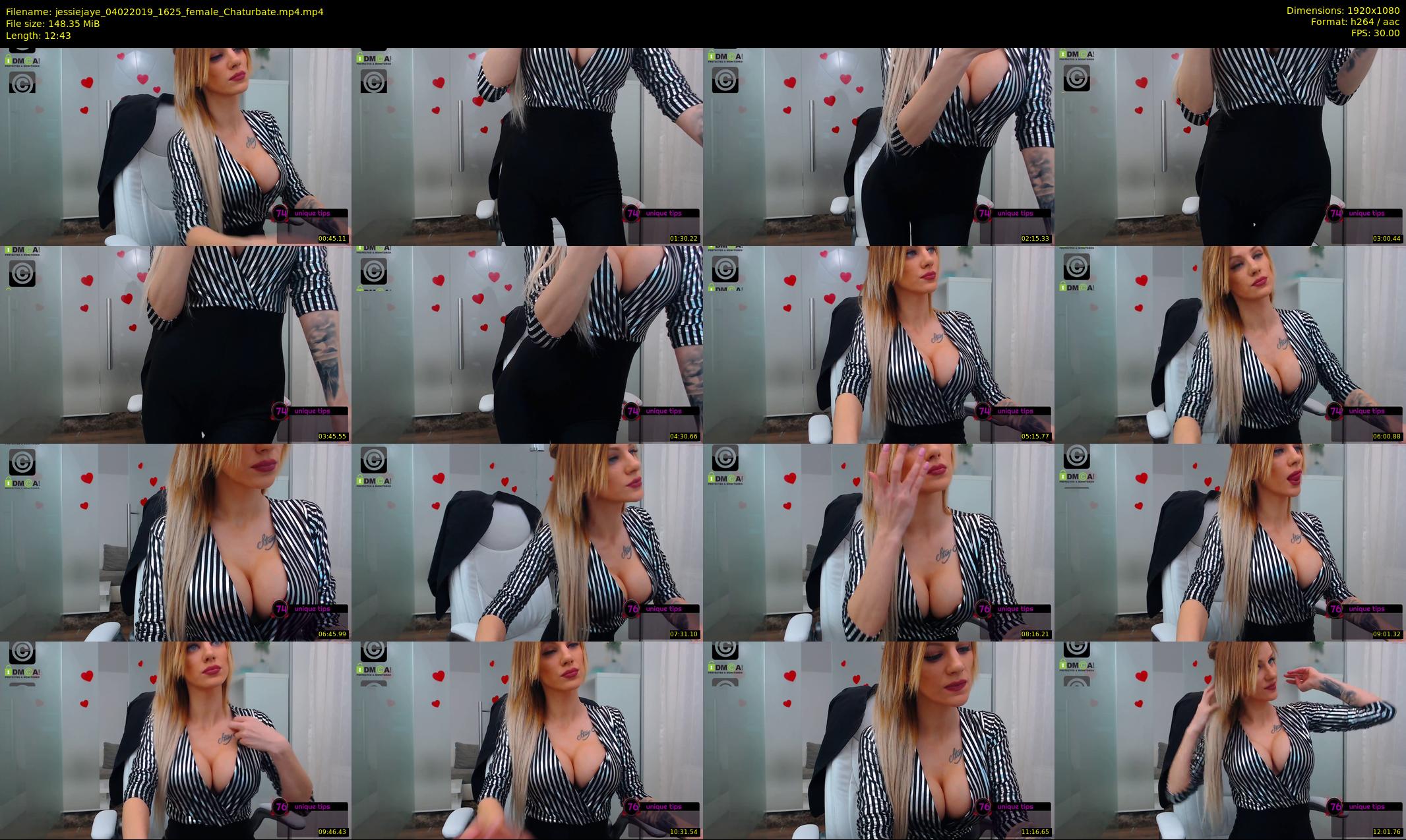 jessiejaye — 13 minute Chaturbate female cam show recording, 1080p, Feb 4, 2019