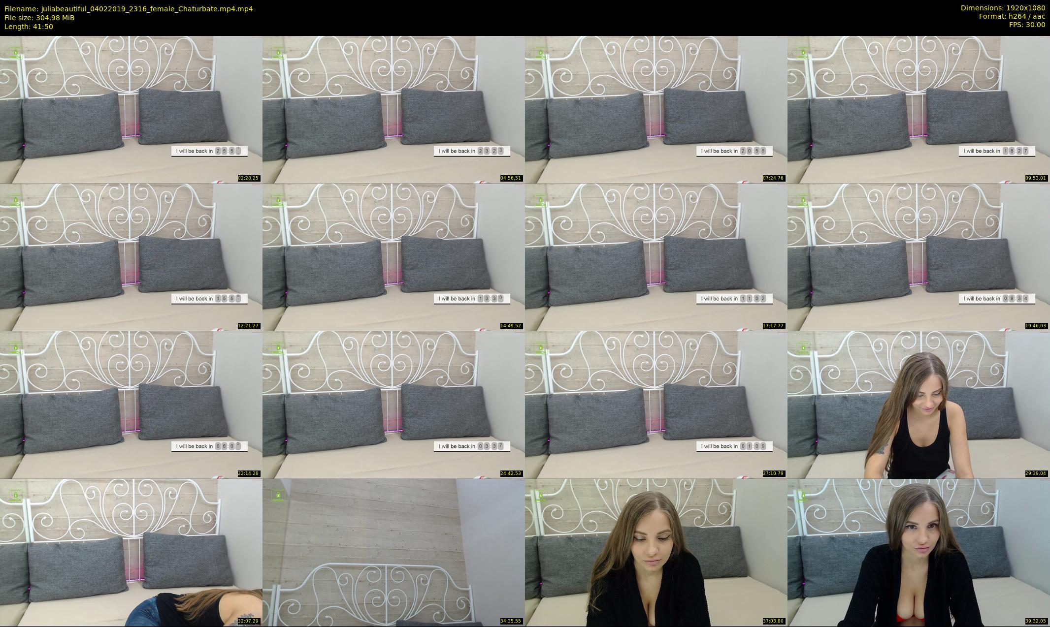 juliabeautiful — 42 minute Chaturbate female cam show recording, 1080p, Feb 4, 2019