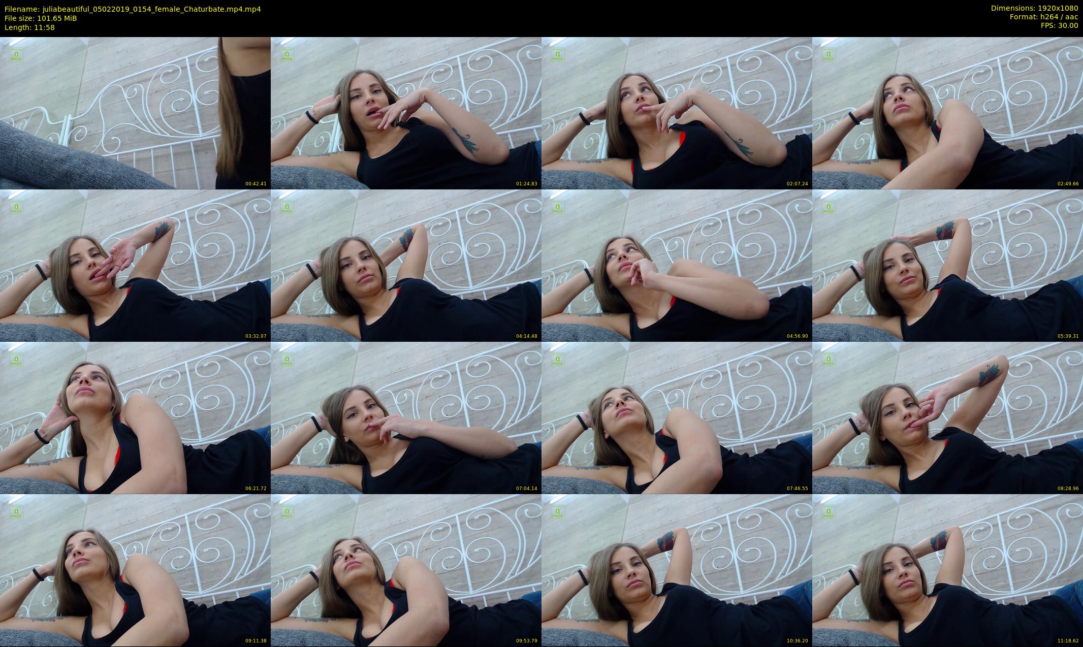 juliabeautiful — 12 minute Chaturbate female cam show recording, 1080p, Feb 5, 2019