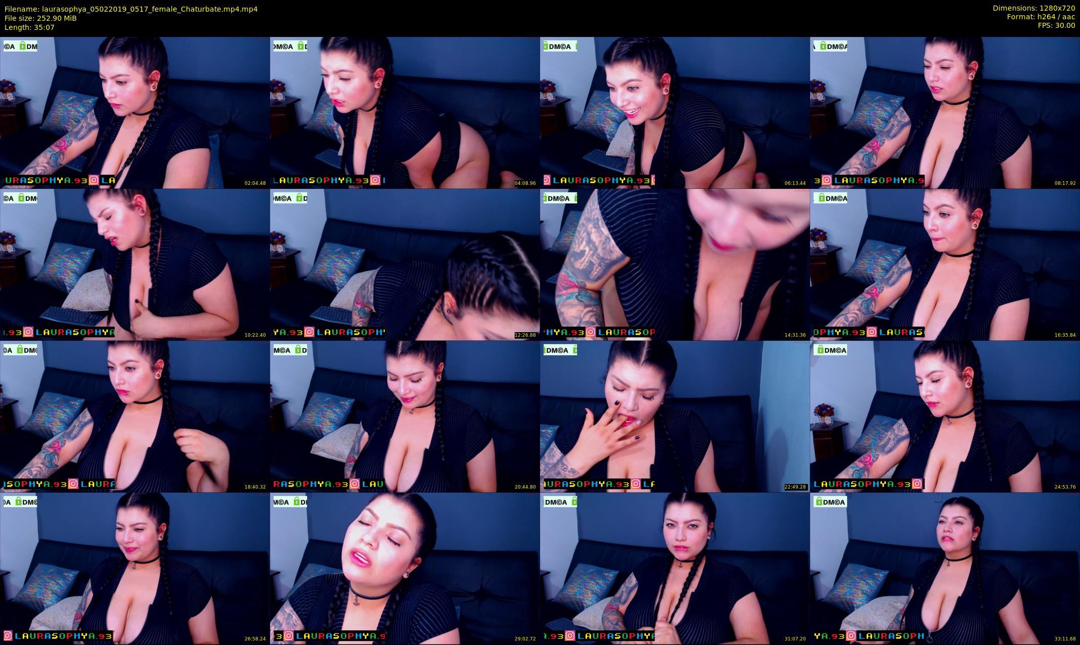 laurasophya — 36 minute Chaturbate female cam show recording, 720p, Feb 5, 2019