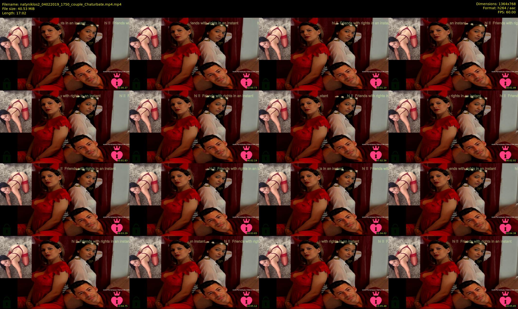 natyniklos2 — 18 minute Chaturbate couple cam show recording, 720p, Feb 4, 2019